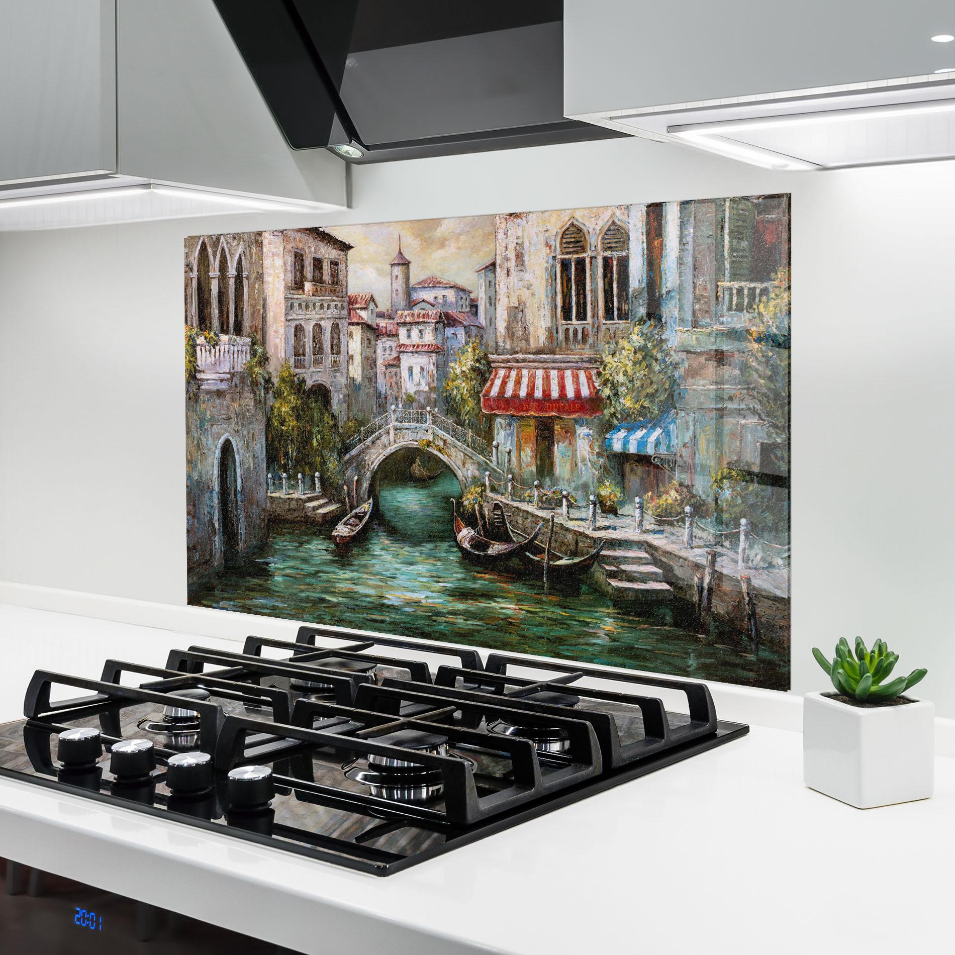 Küchenrückwand Glas Venice Colors mockup 6