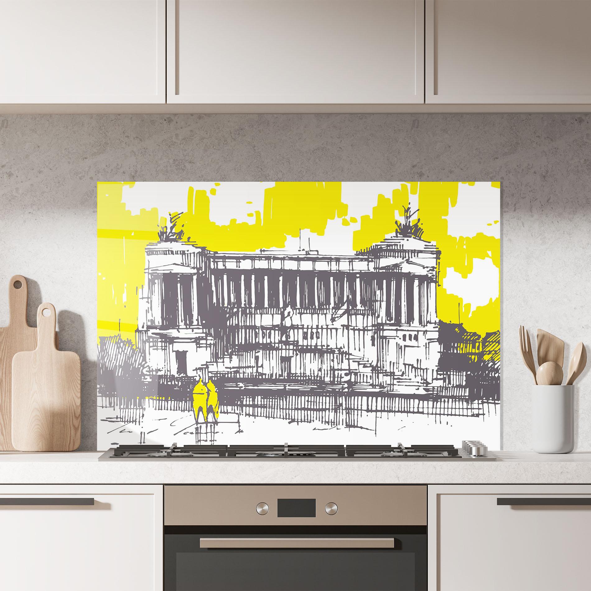 Küchenrückwand Glas Altare Della Patria mockup 7