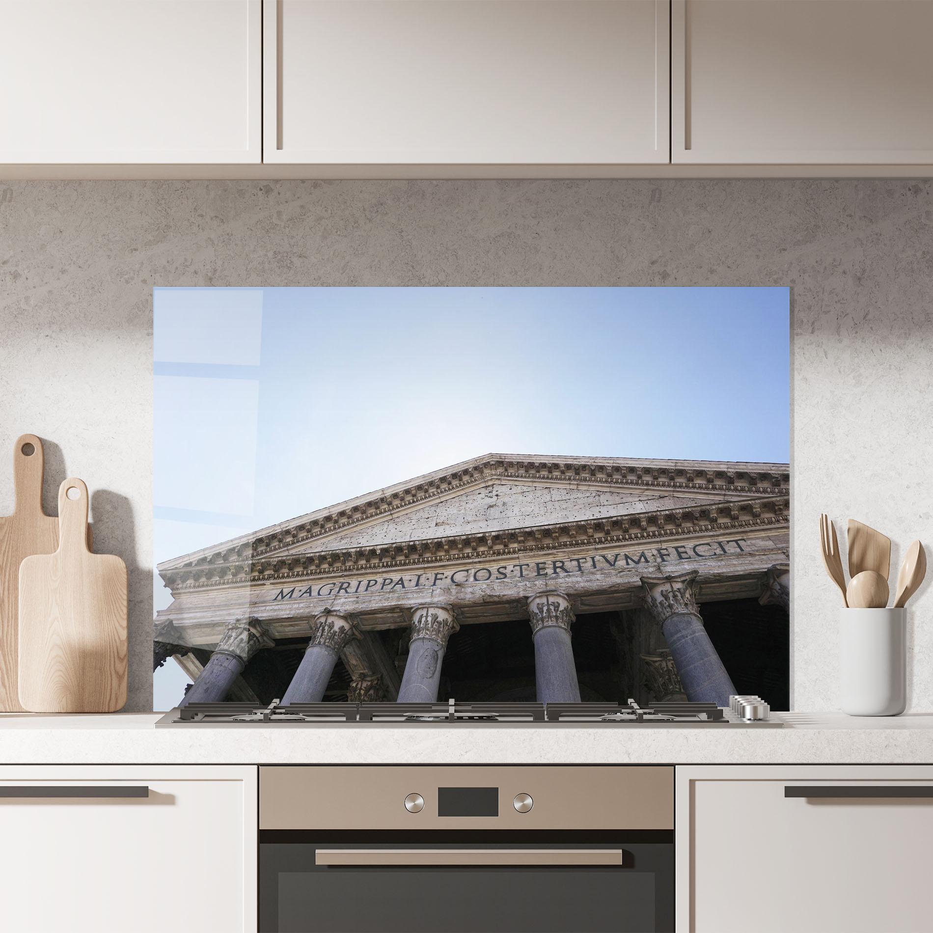 Küchenrückwand Glas Daylight Roman Pantheon mockup 7
