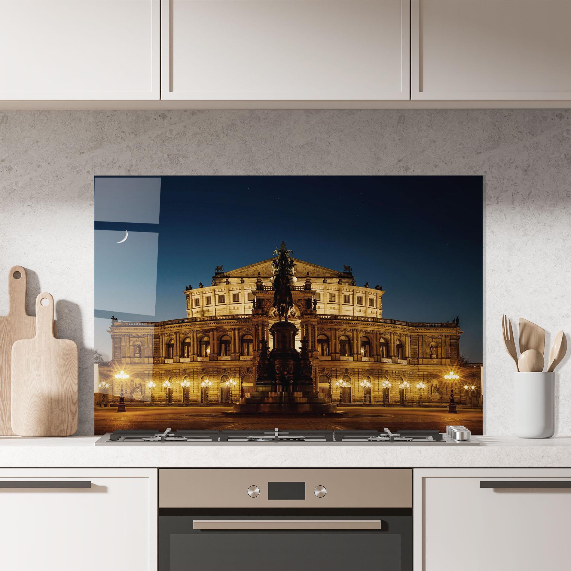 Küchenrückwand Glas Dresden Opera mockup 7