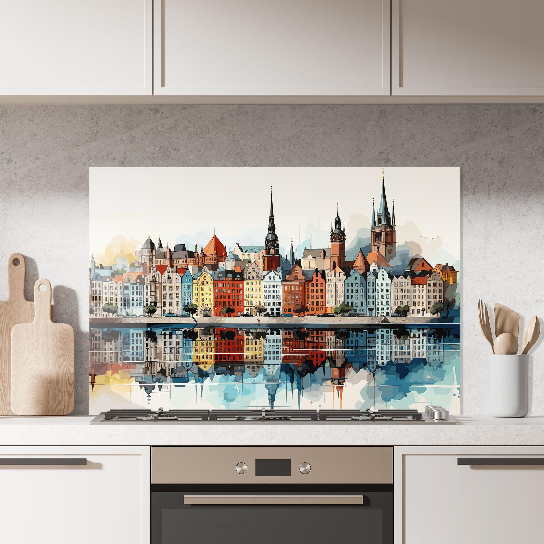 Küchenrückwand Glas German Buildings mockup 7