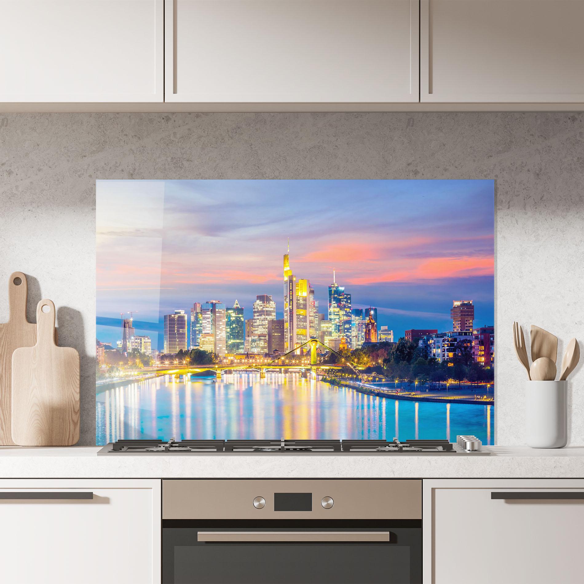 Küchenrückwand Glas Germany Sunset mockup 7