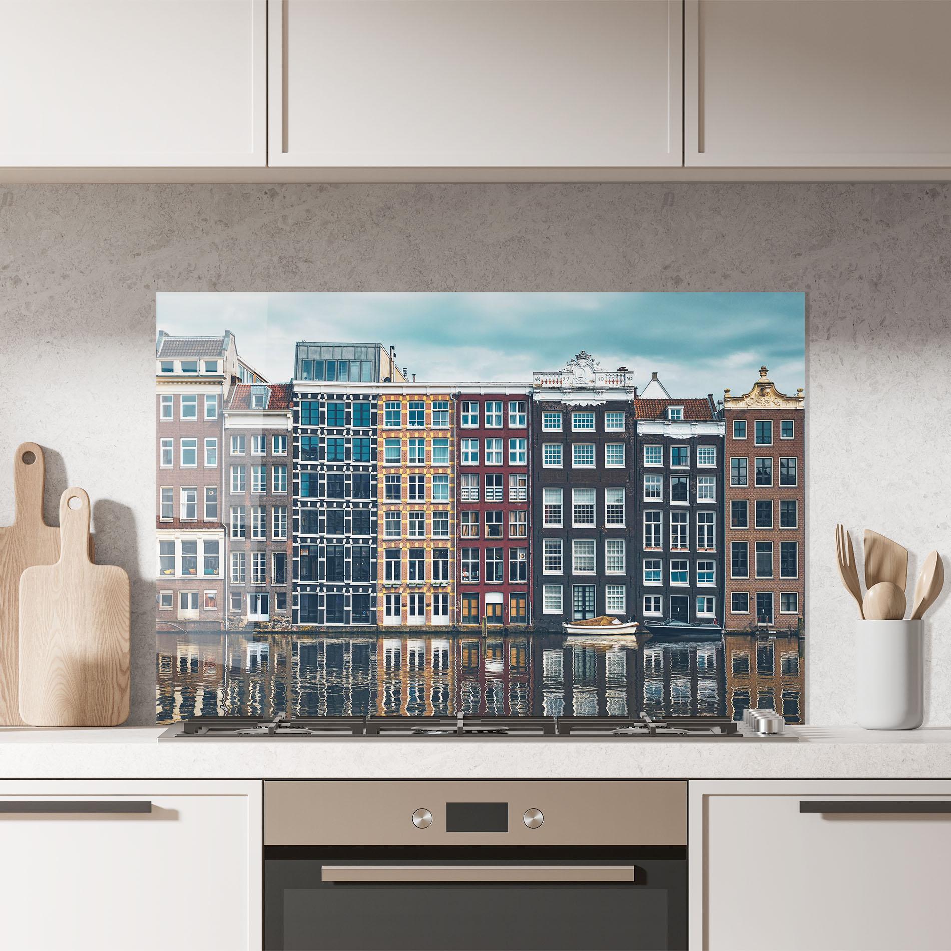 Küchenrückwand Glas Netherlands Street mockup 7