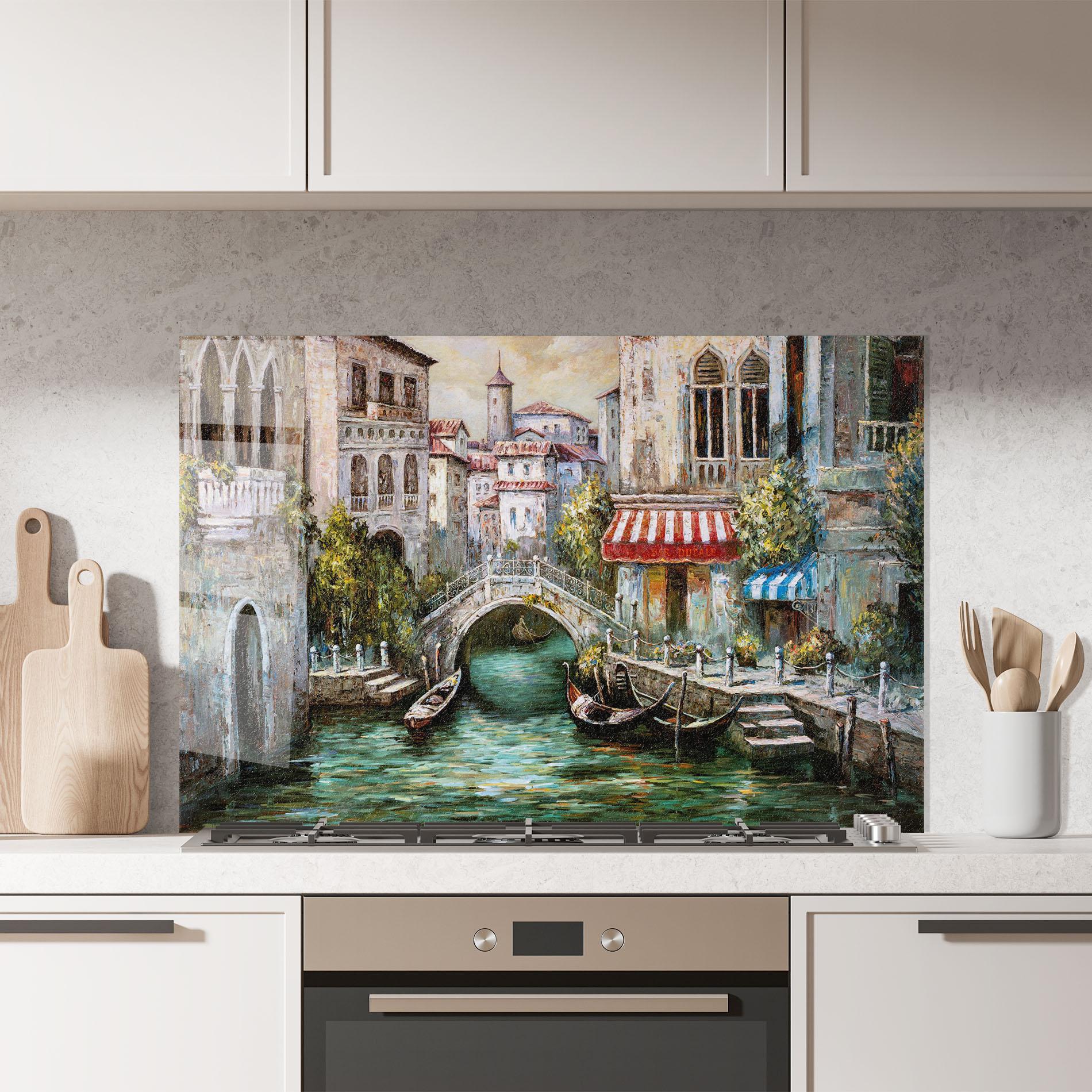 Küchenrückwand Glas Venice Colors mockup 7