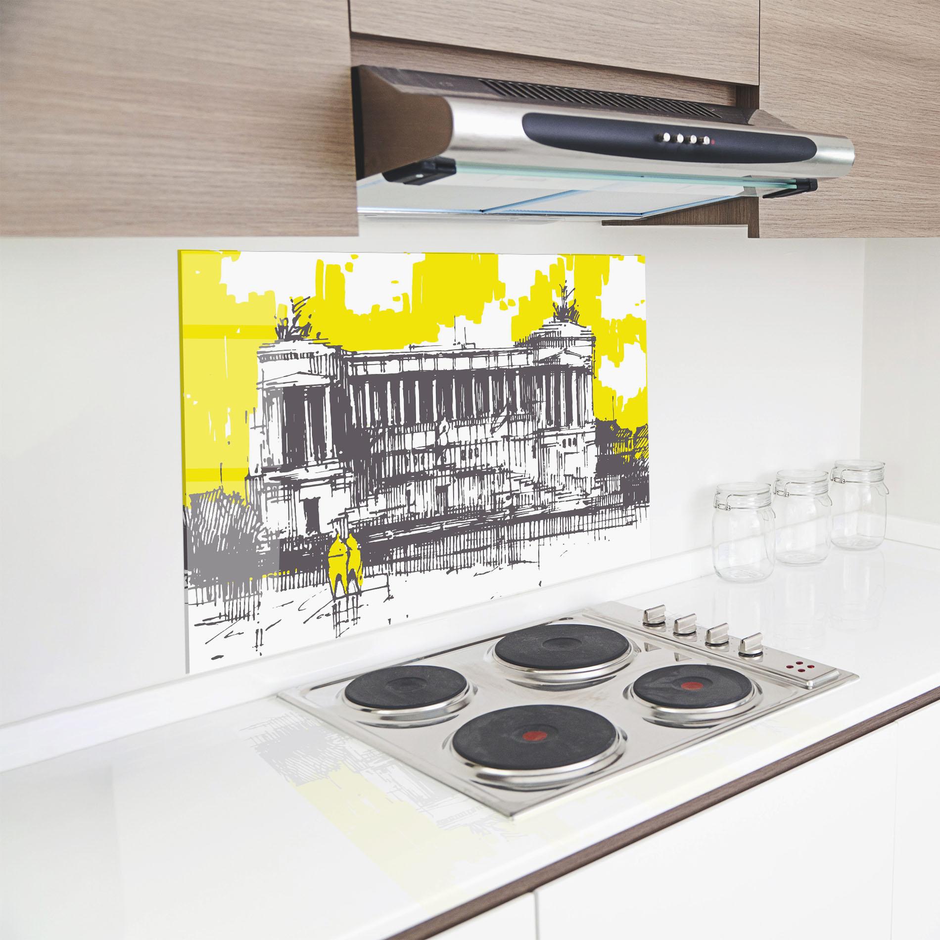 Küchenrückwand Glas Altare Della Patria mockup 8