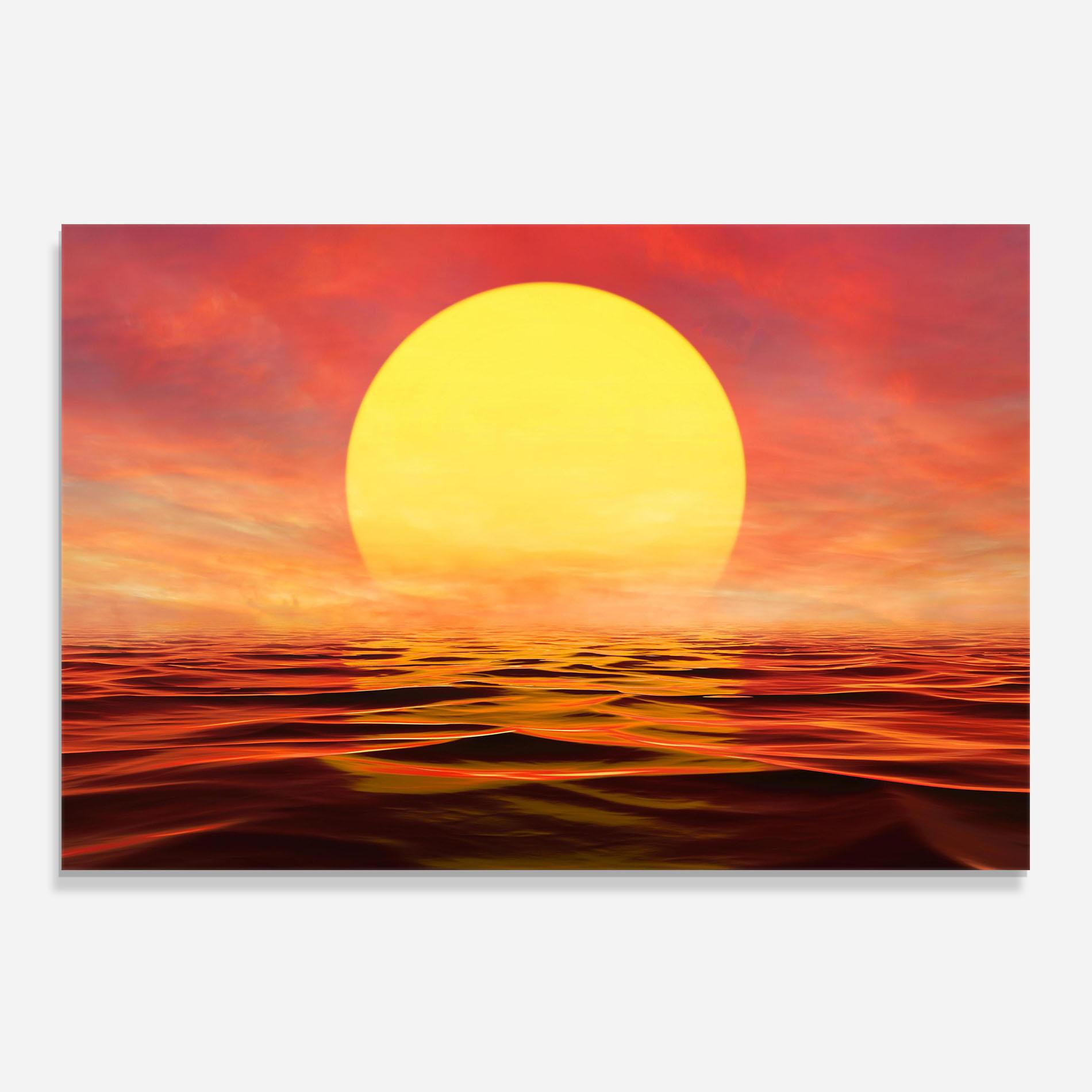 Küchenrückwand Glas Clouds Reflection Sky mockup 0