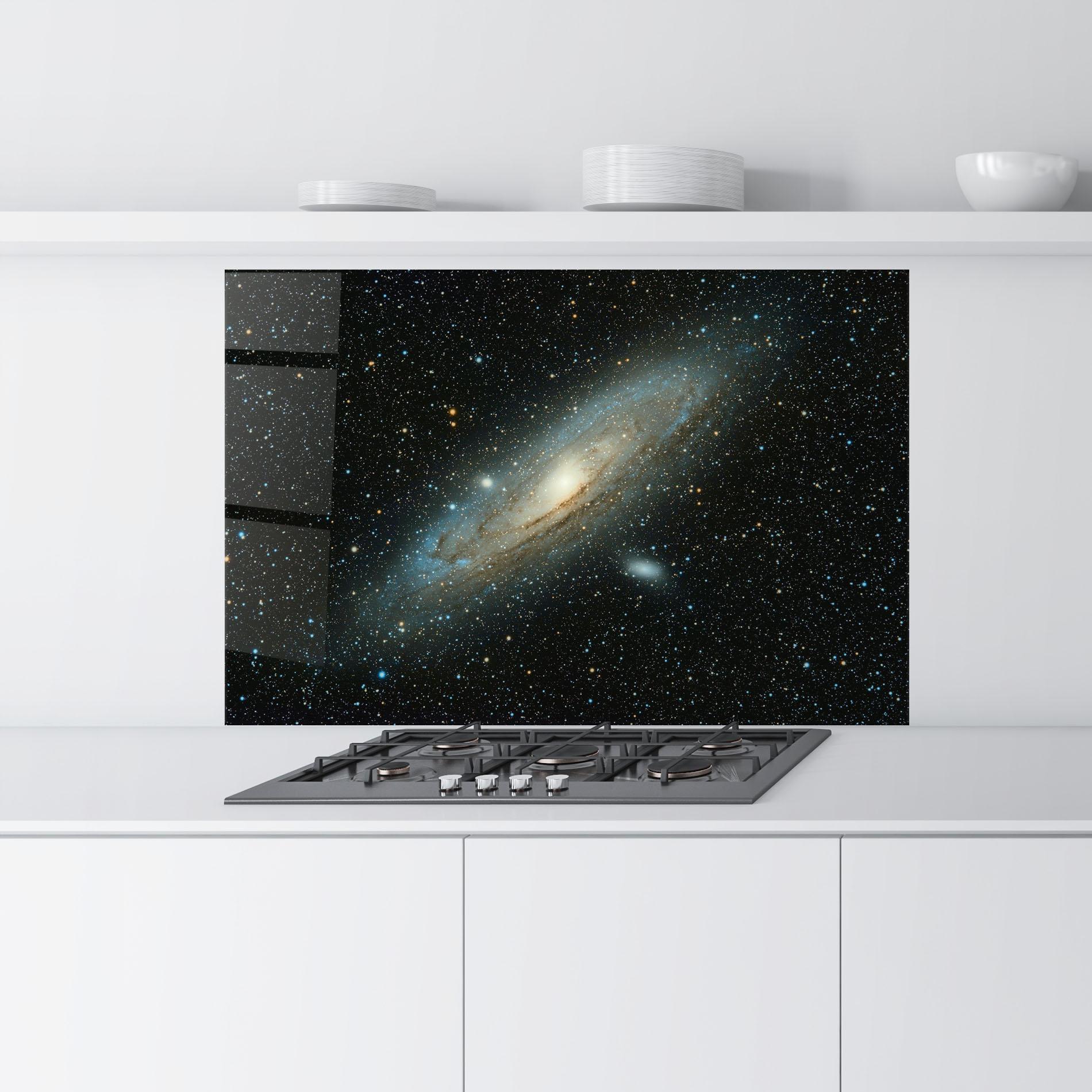 Küchenrückwand Glas Galaxy Stars mockup 9