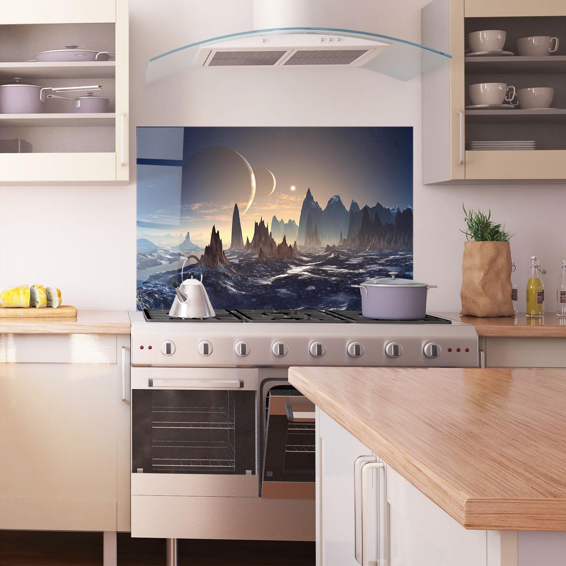 Küchenrückwand Glas Fantasy Landscape mockup 1