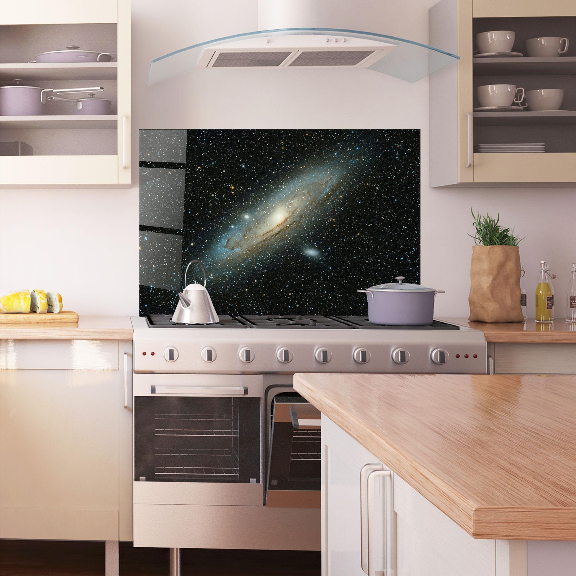 Küchenrückwand Glas Galaxy Stars mockup 1