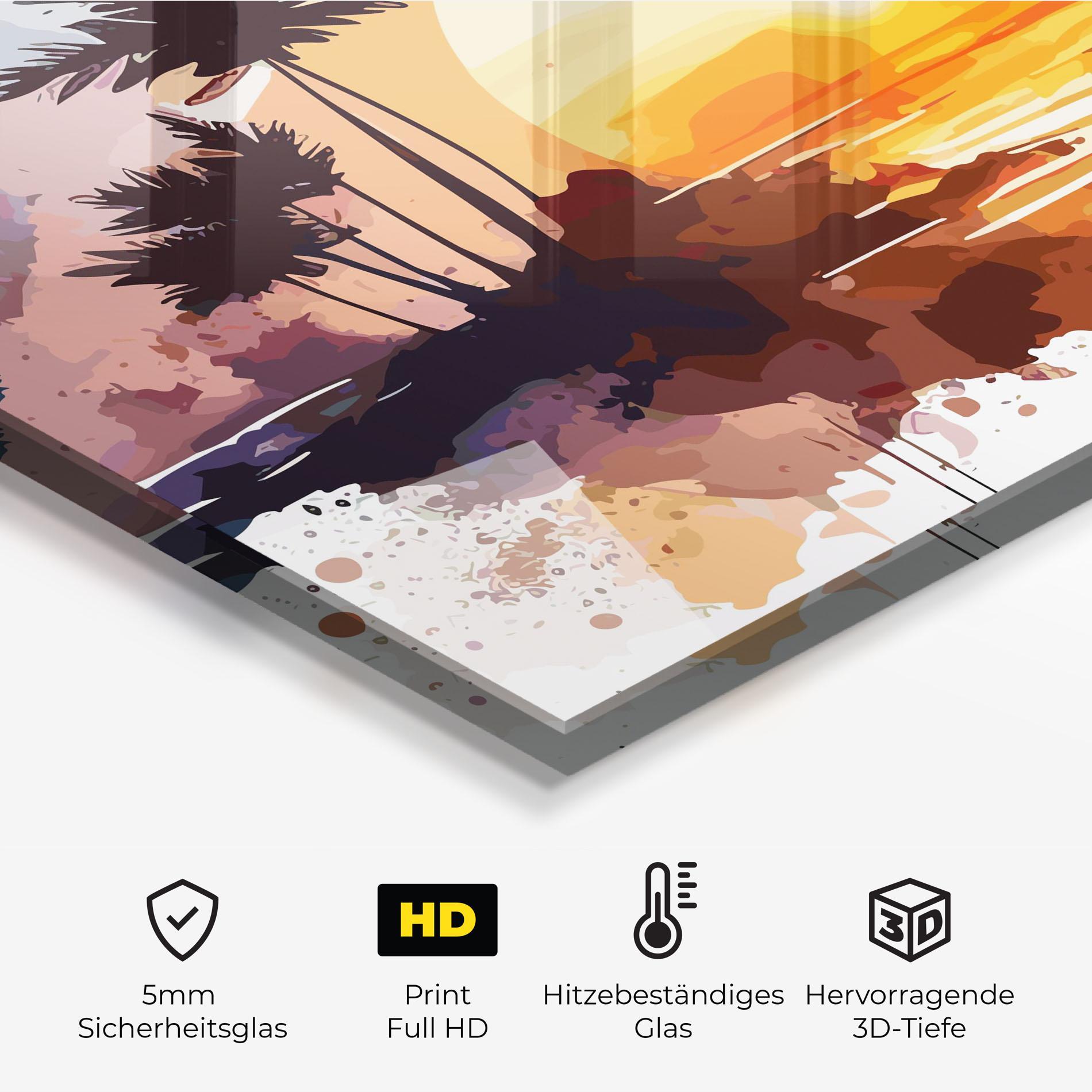 Küchenrückwand Glas Beautiful Sunrise mockup 2