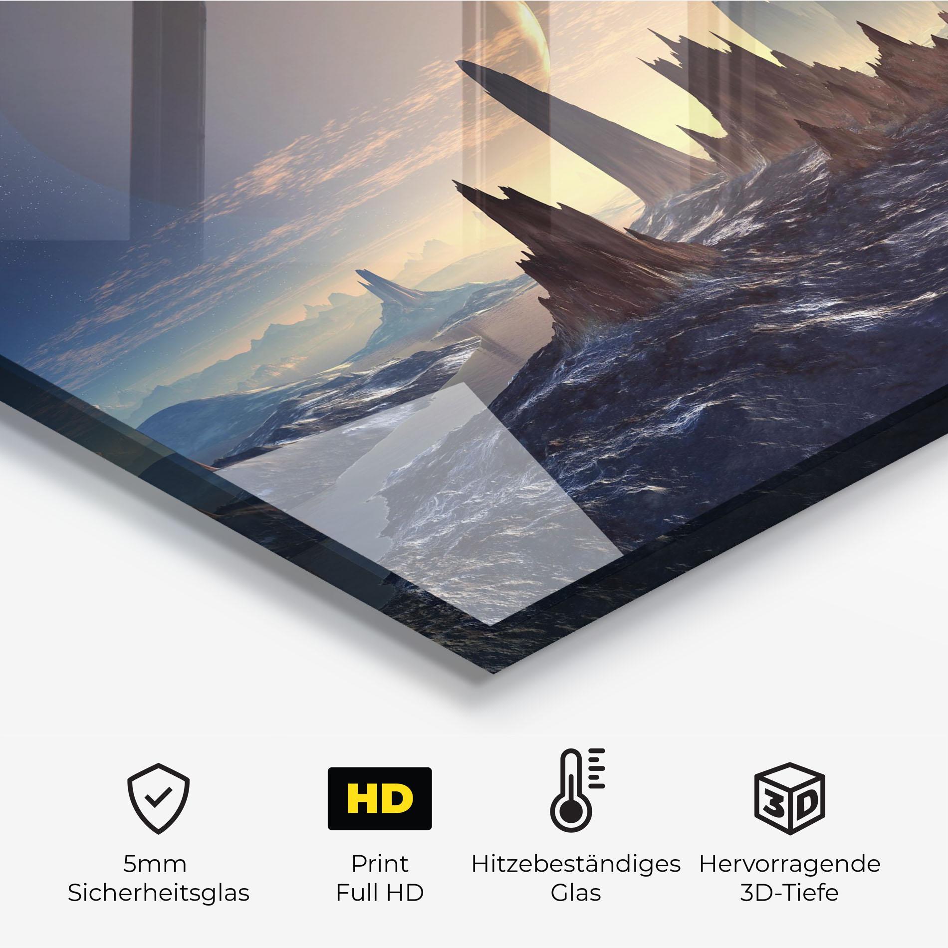 Küchenrückwand Glas Fantasy Landscape mockup 2