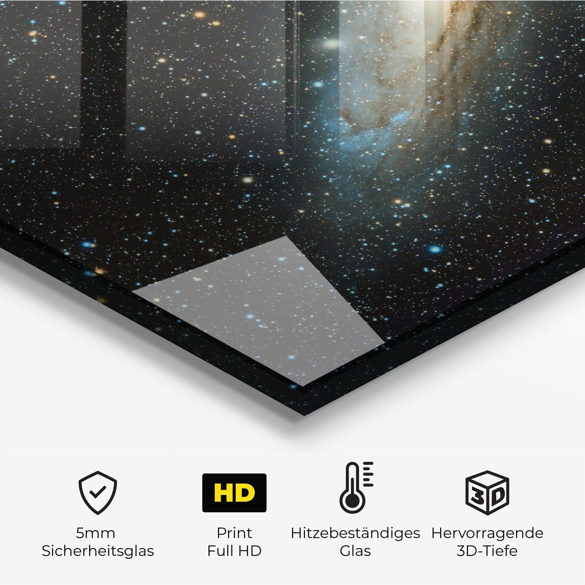 Küchenrückwand Glas Galaxy Stars mockup 2