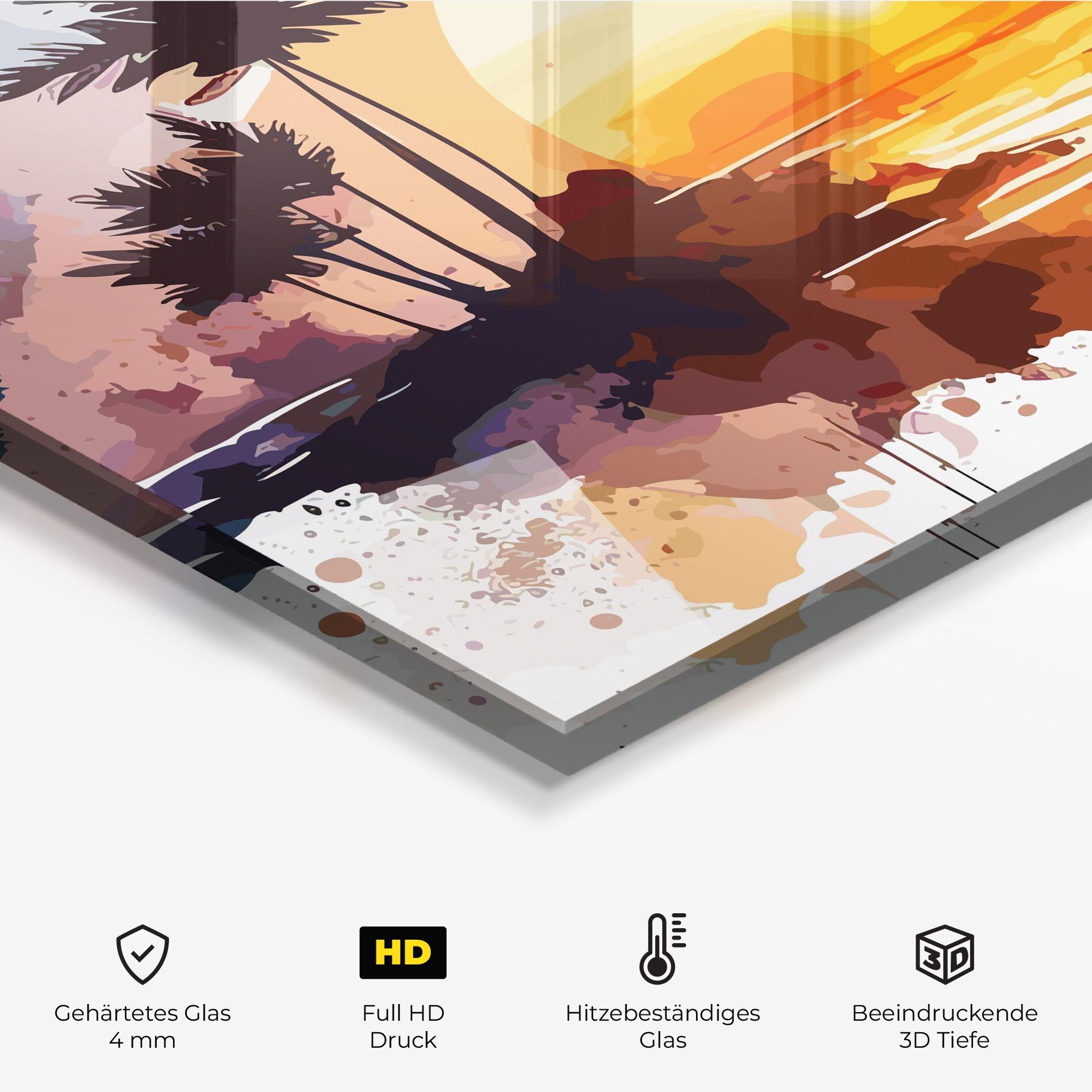 Küchenrückwand Glas Beautiful Sunrise mockup 2