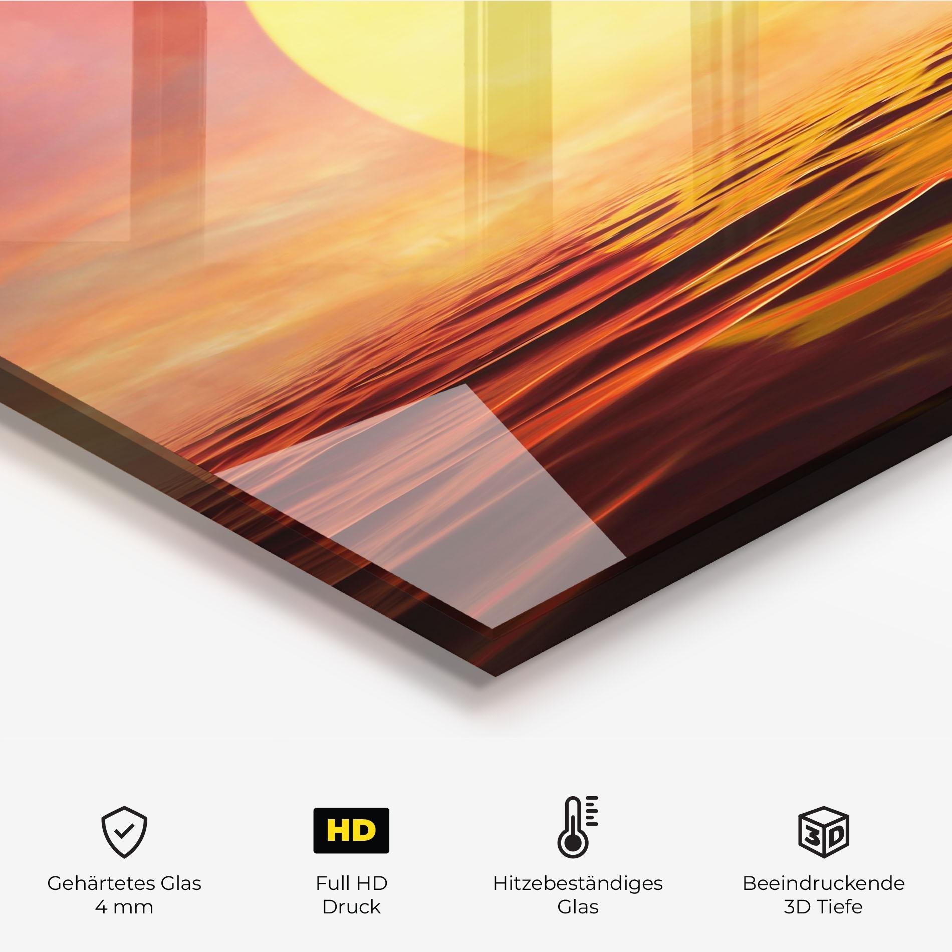 Küchenrückwand Glas Clouds Reflection Sky mockup 2