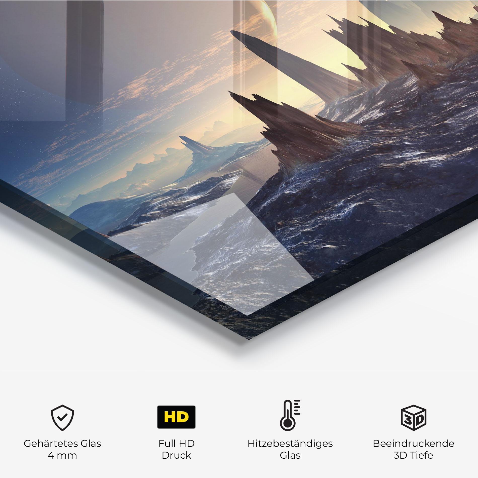 Küchenrückwand Glas Fantasy Landscape mockup 2