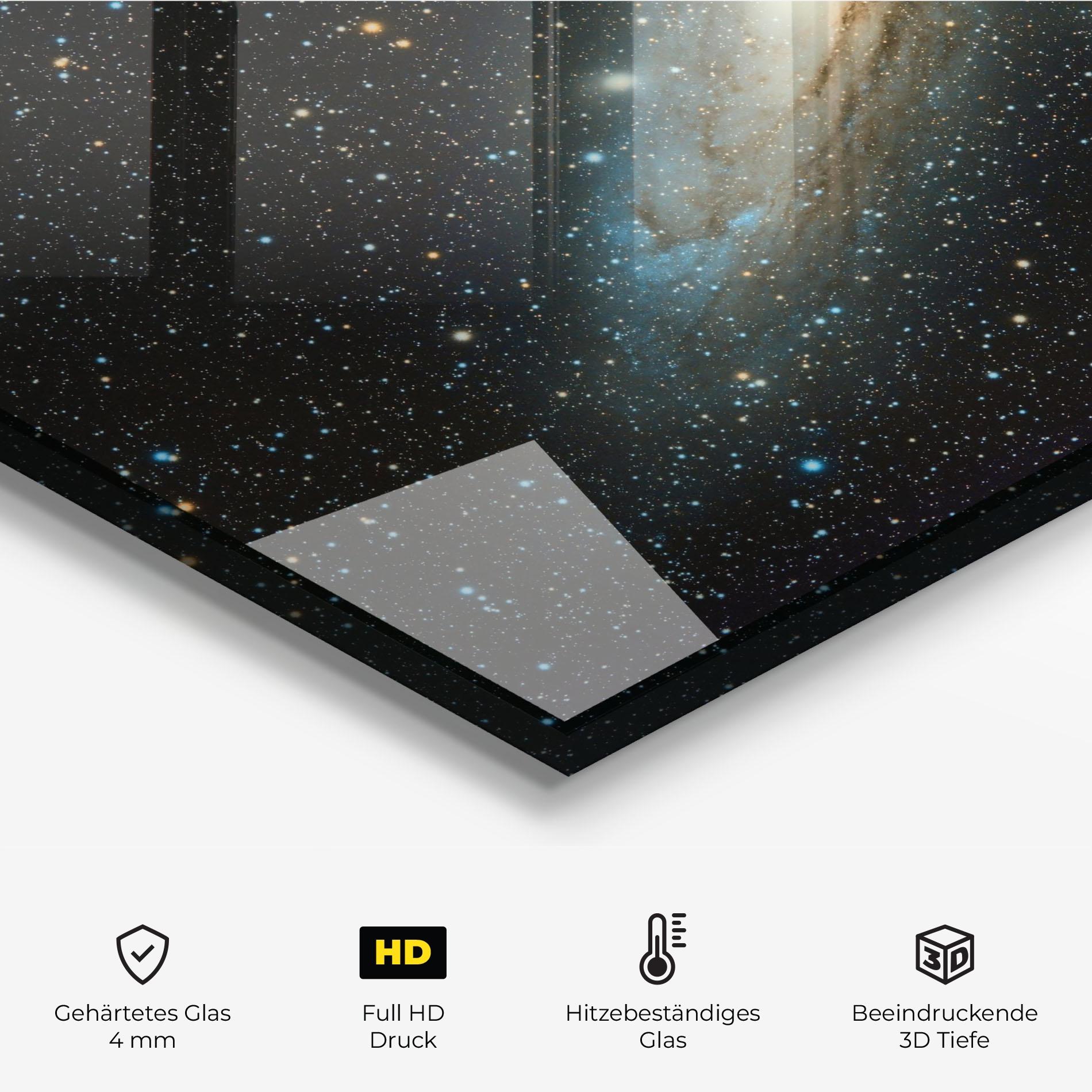 Küchenrückwand Glas Galaxy Stars mockup 2