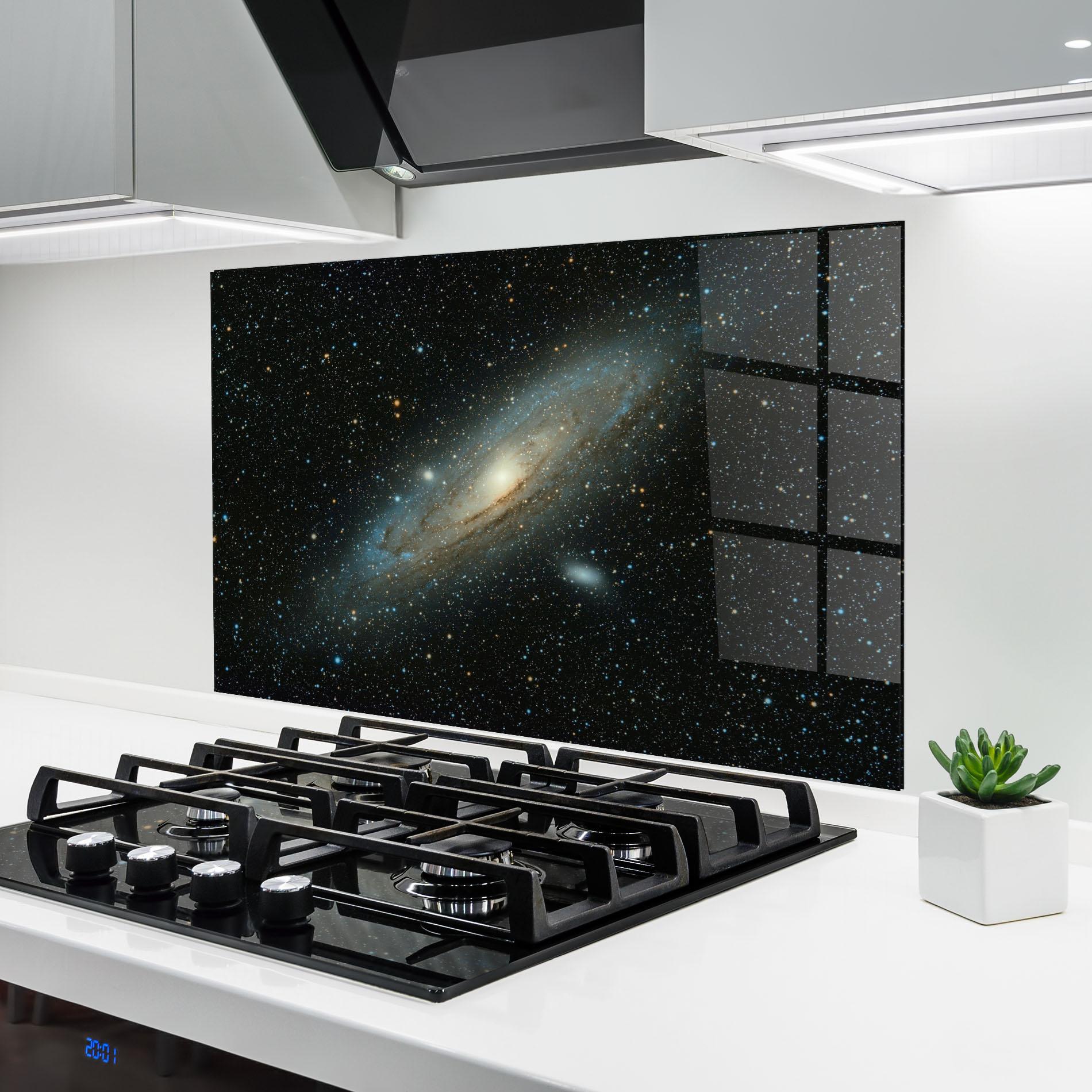 Küchenrückwand Glas Galaxy Stars mockup 6
