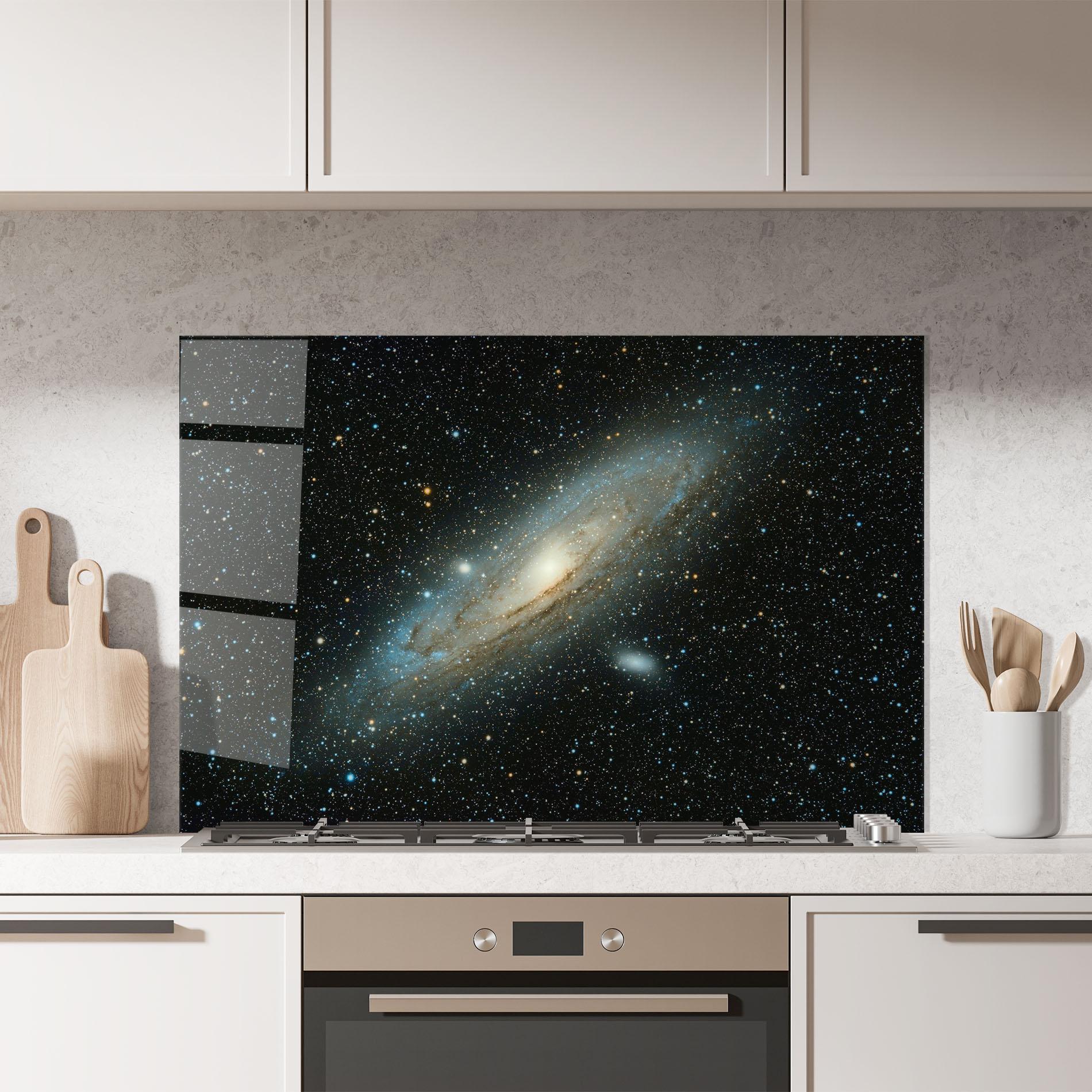 Küchenrückwand Glas Galaxy Stars mockup 7