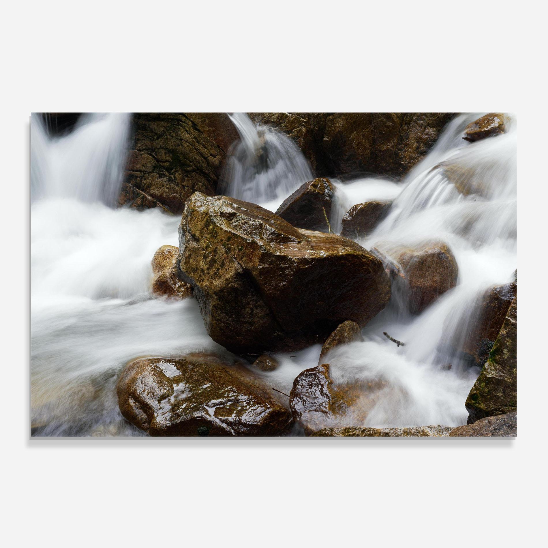 Küchenrückwand Glas Shiny Rocks Waterfall mockup 0