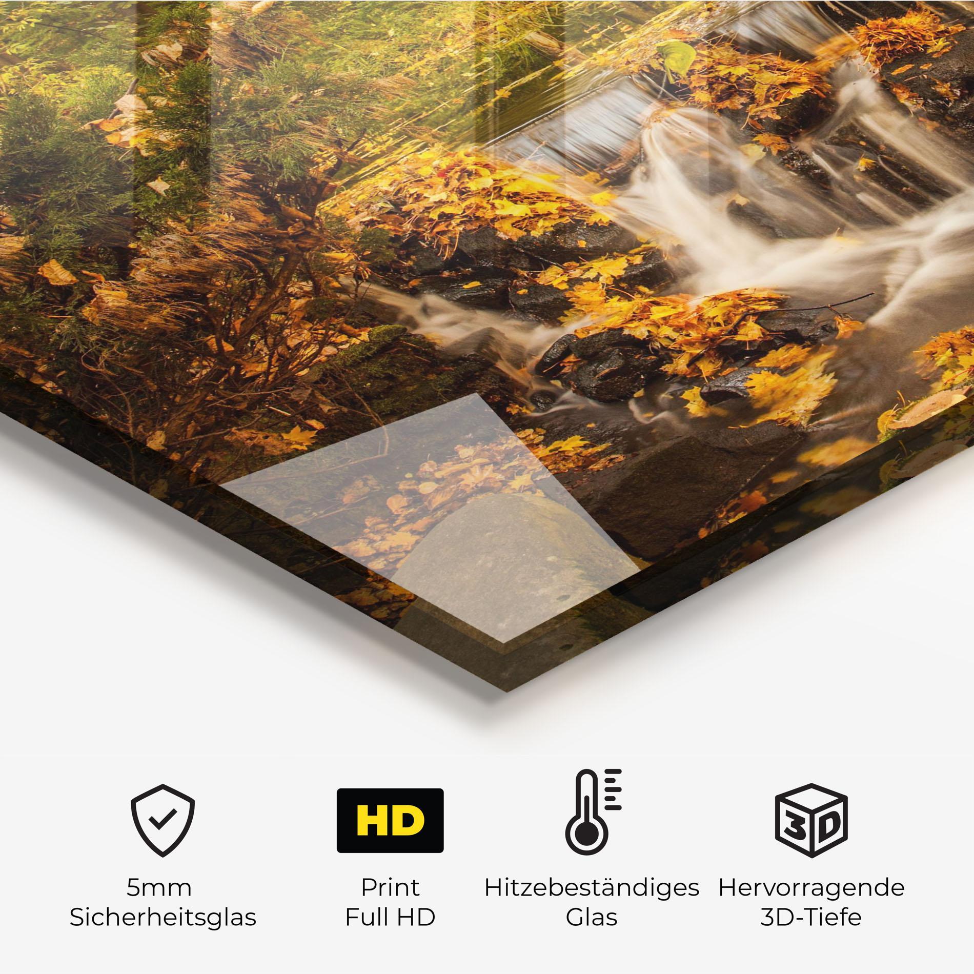 Küchenrückwand Glas Autumn Pretty Waterfall mockup 2