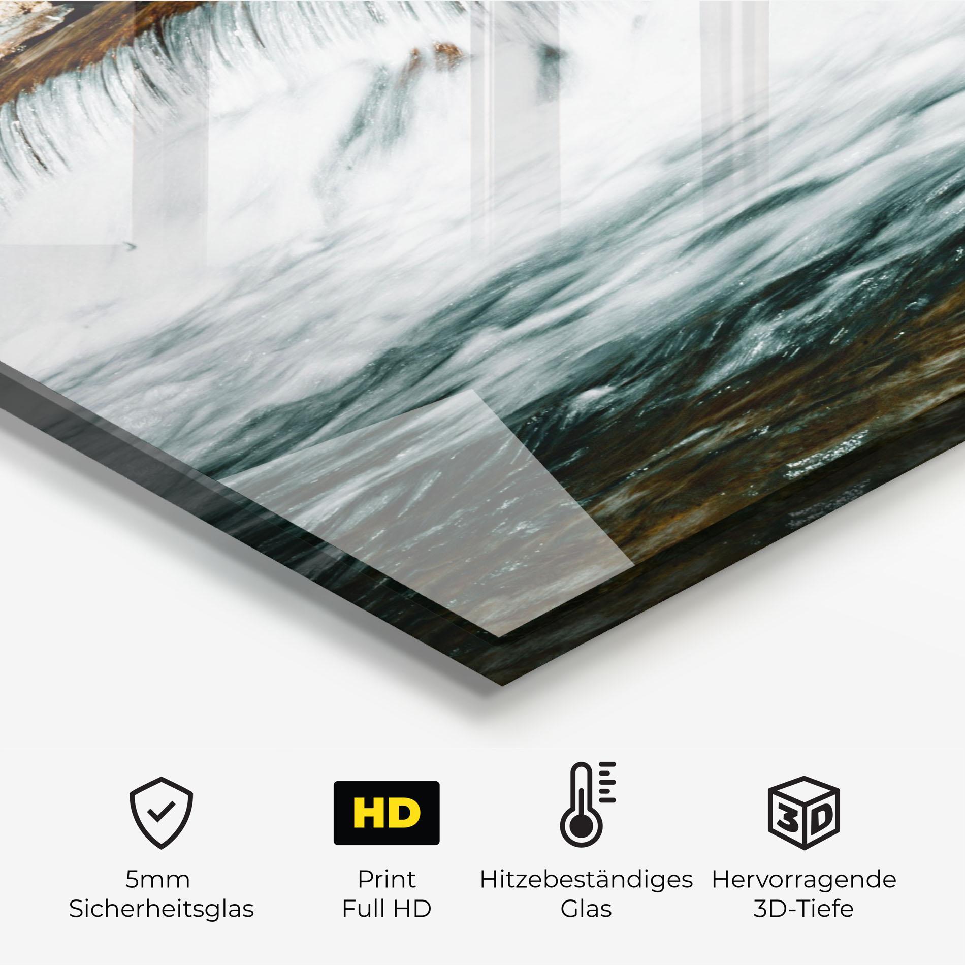 Küchenrückwand Glas Small Pretty Waterfall mockup 2