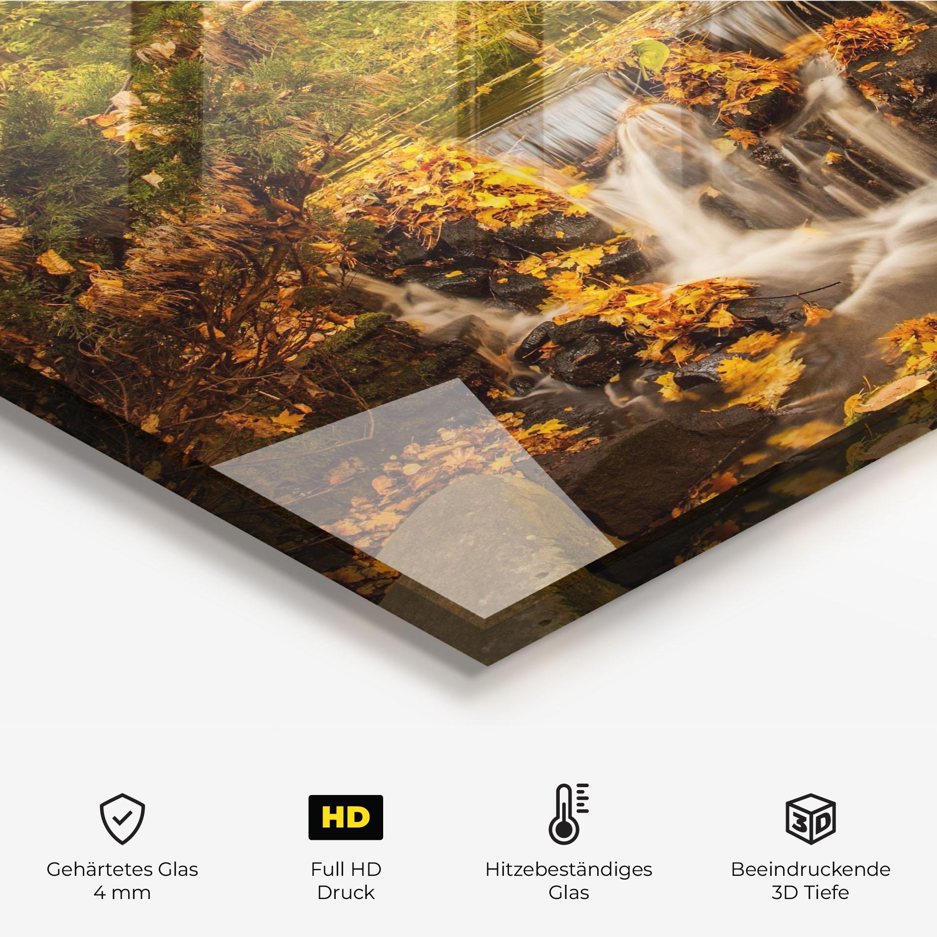Küchenrückwand Glas Autumn Pretty Waterfall mockup 2
