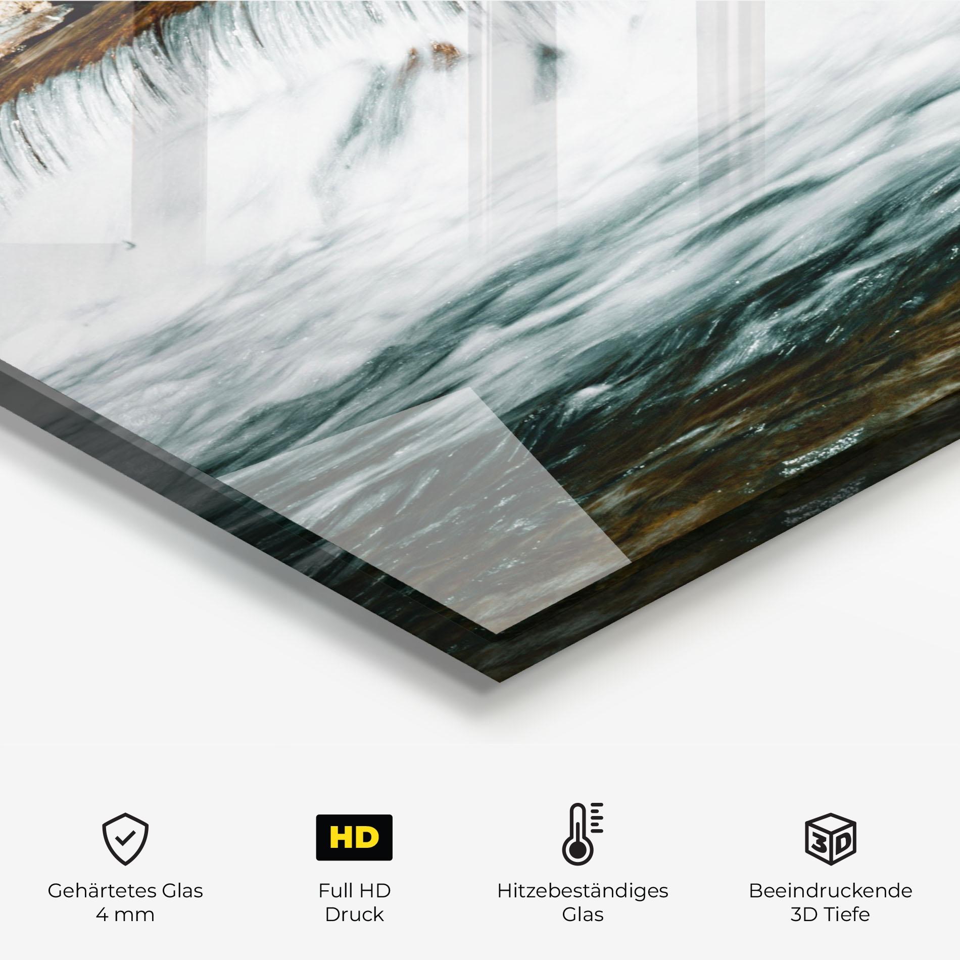 Küchenrückwand Glas Small Pretty Waterfall mockup 2