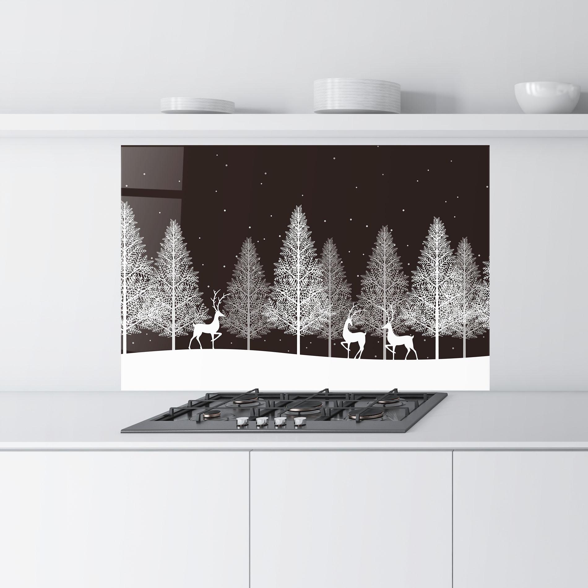 Küchenrückwand Glas Brown Sky Winter mockup 9