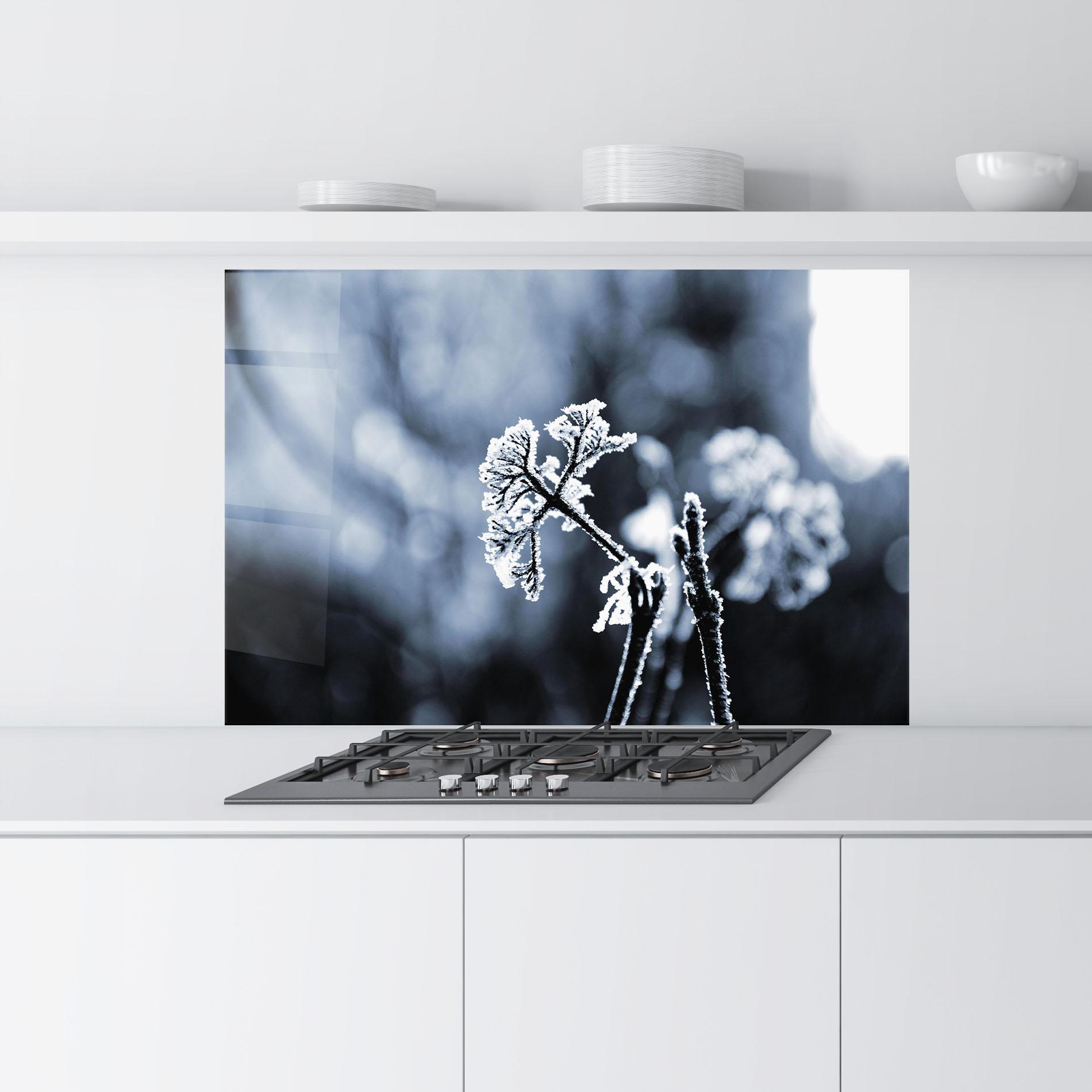 Küchenrückwand Glas Winter Plant mockup 9