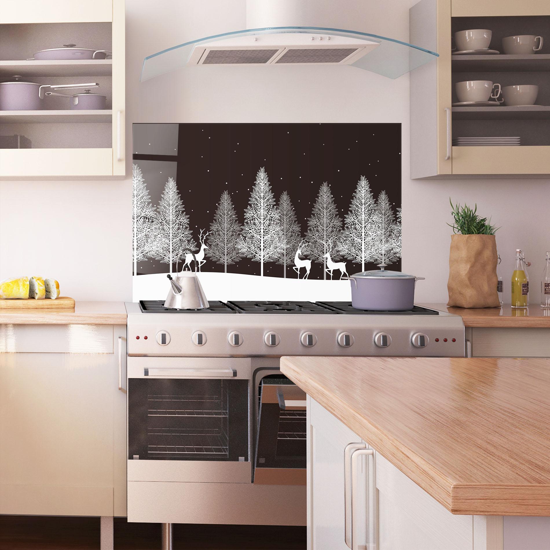 Küchenrückwand Glas Brown Sky Winter mockup 1