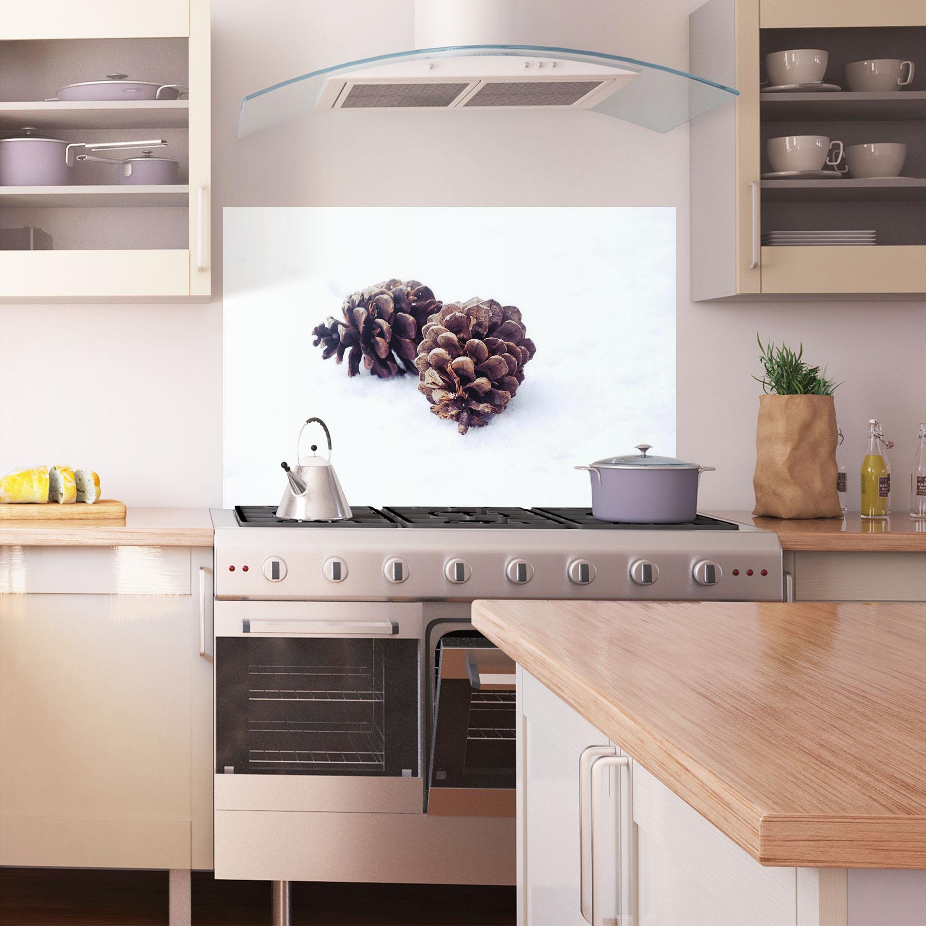 Küchenrückwand Glas Snow Cones mockup 1