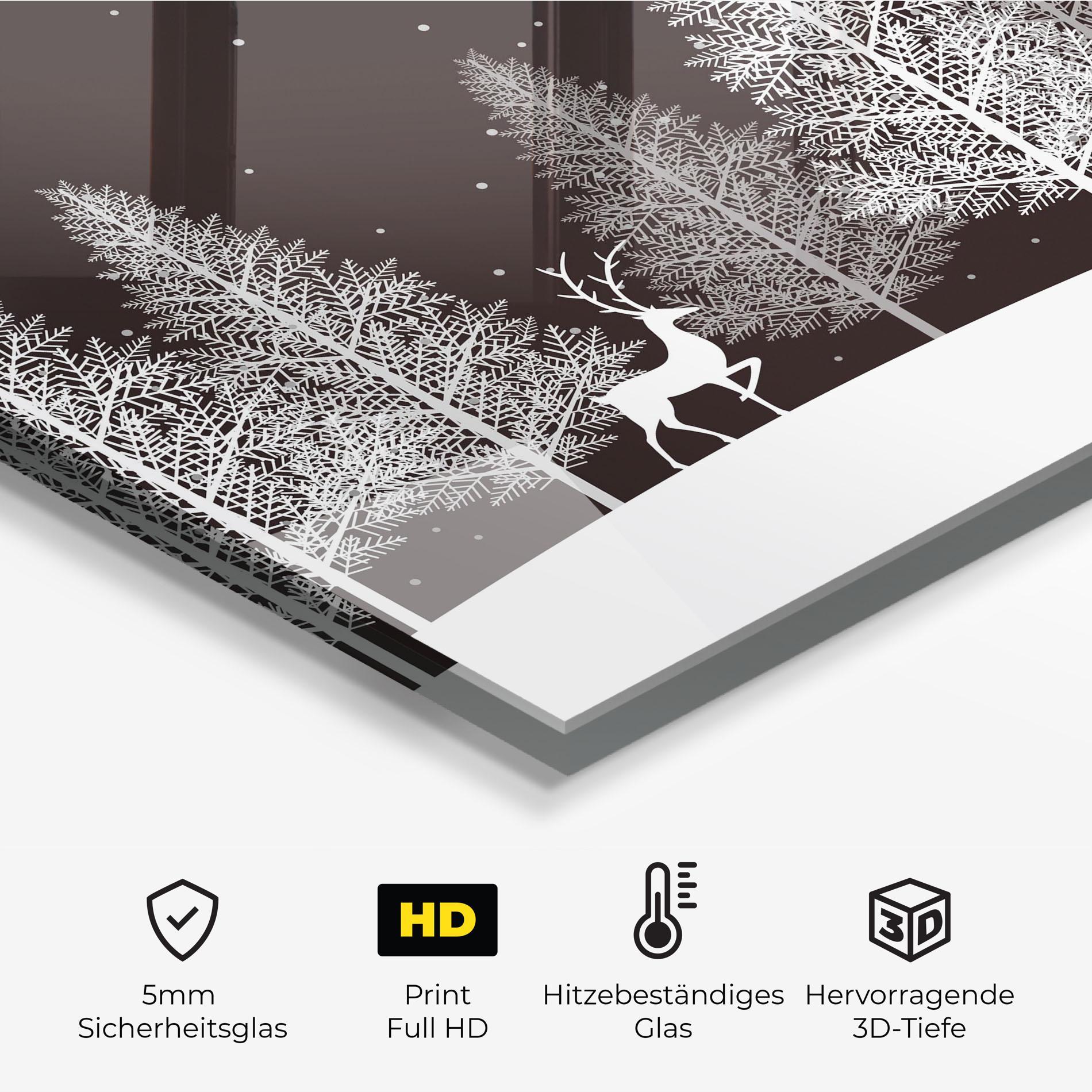 Küchenrückwand Glas Brown Sky Winter mockup 2