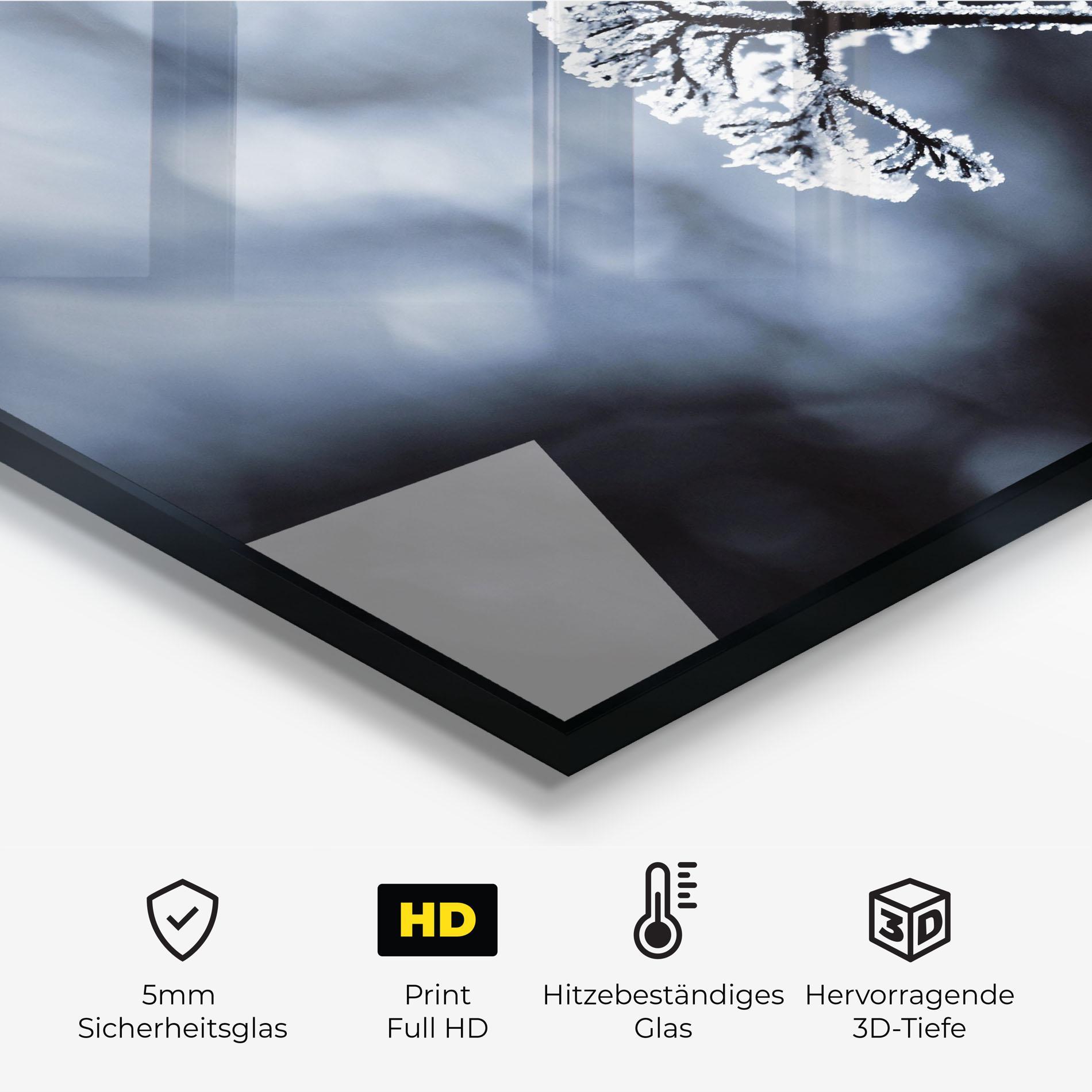 Küchenrückwand Glas Winter Plant mockup 2