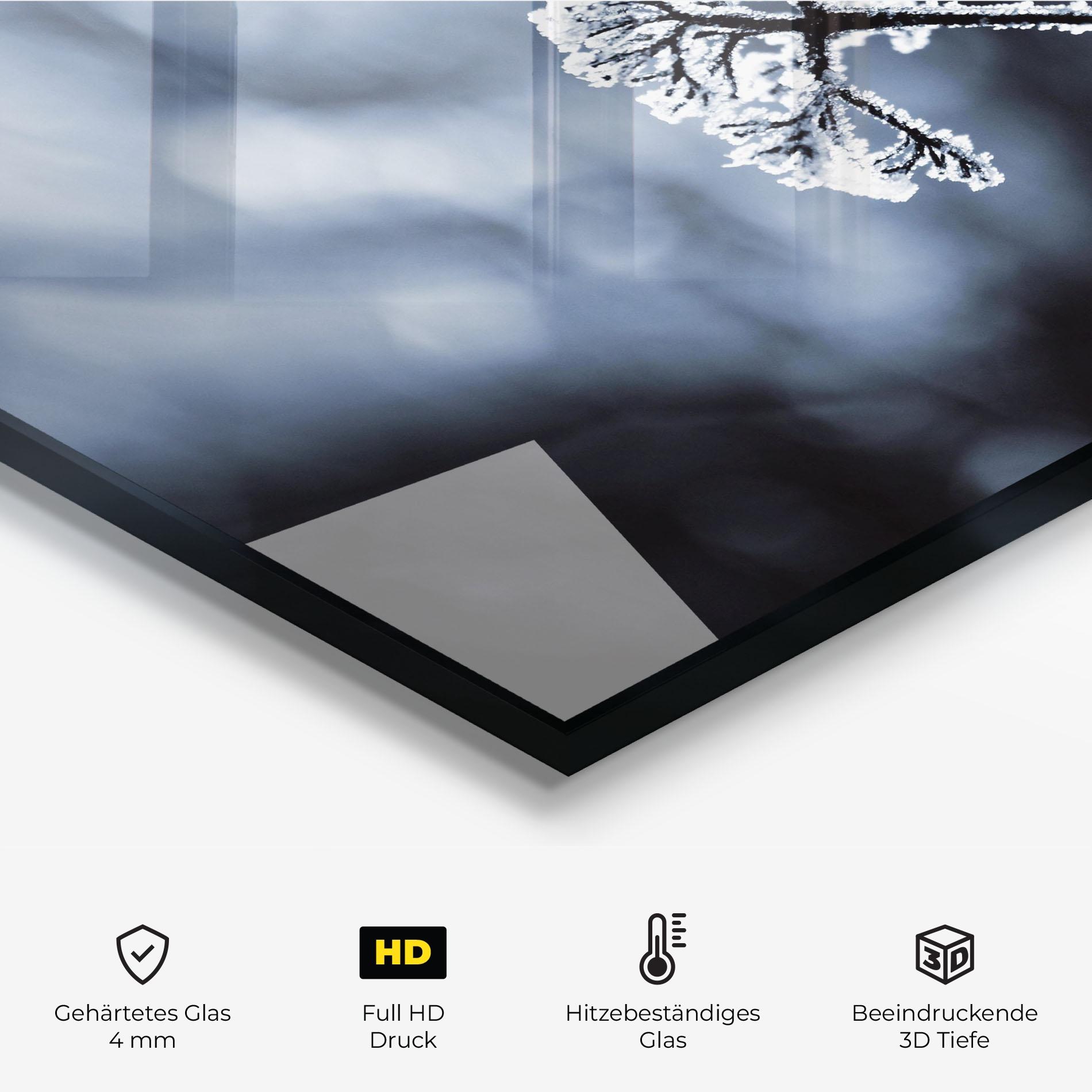 Küchenrückwand Glas Winter Plant mockup 2