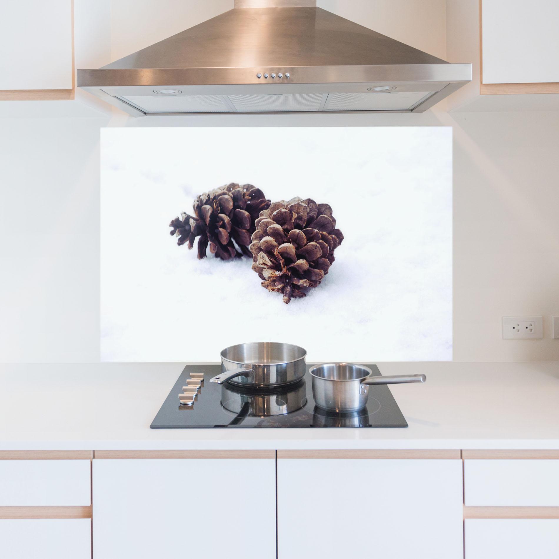 Küchenrückwand Glas Snow Cones mockup 5