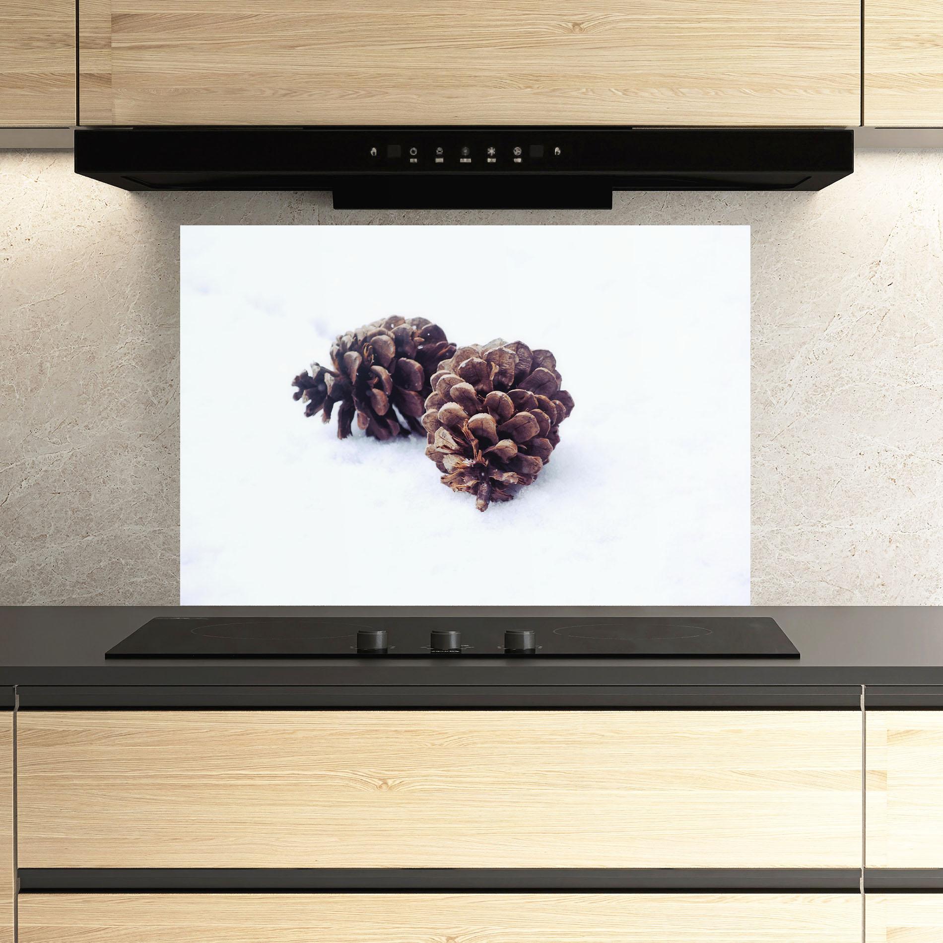 Küchenrückwand Glas Snow Cones mockup 3