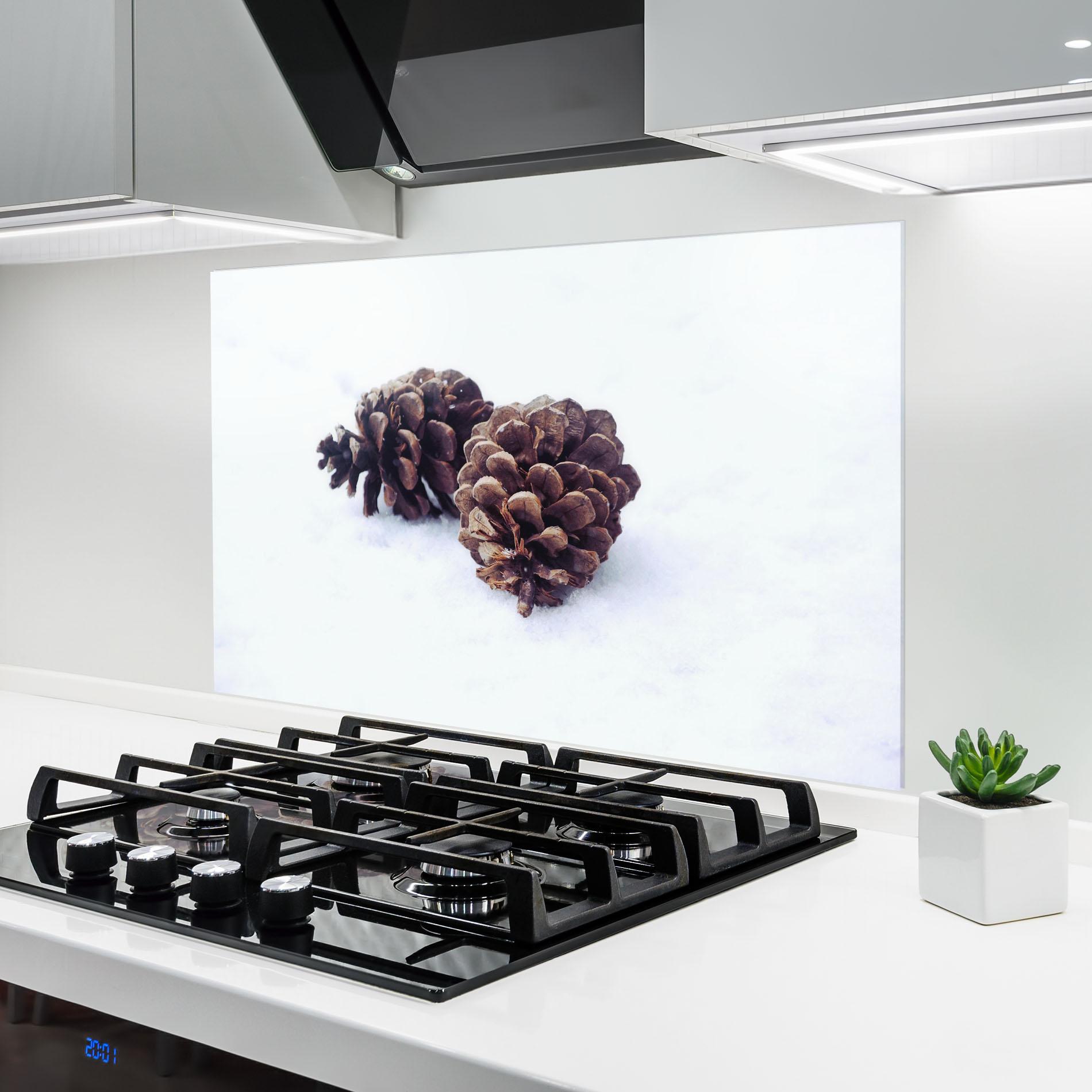 Küchenrückwand Glas Snow Cones mockup 6