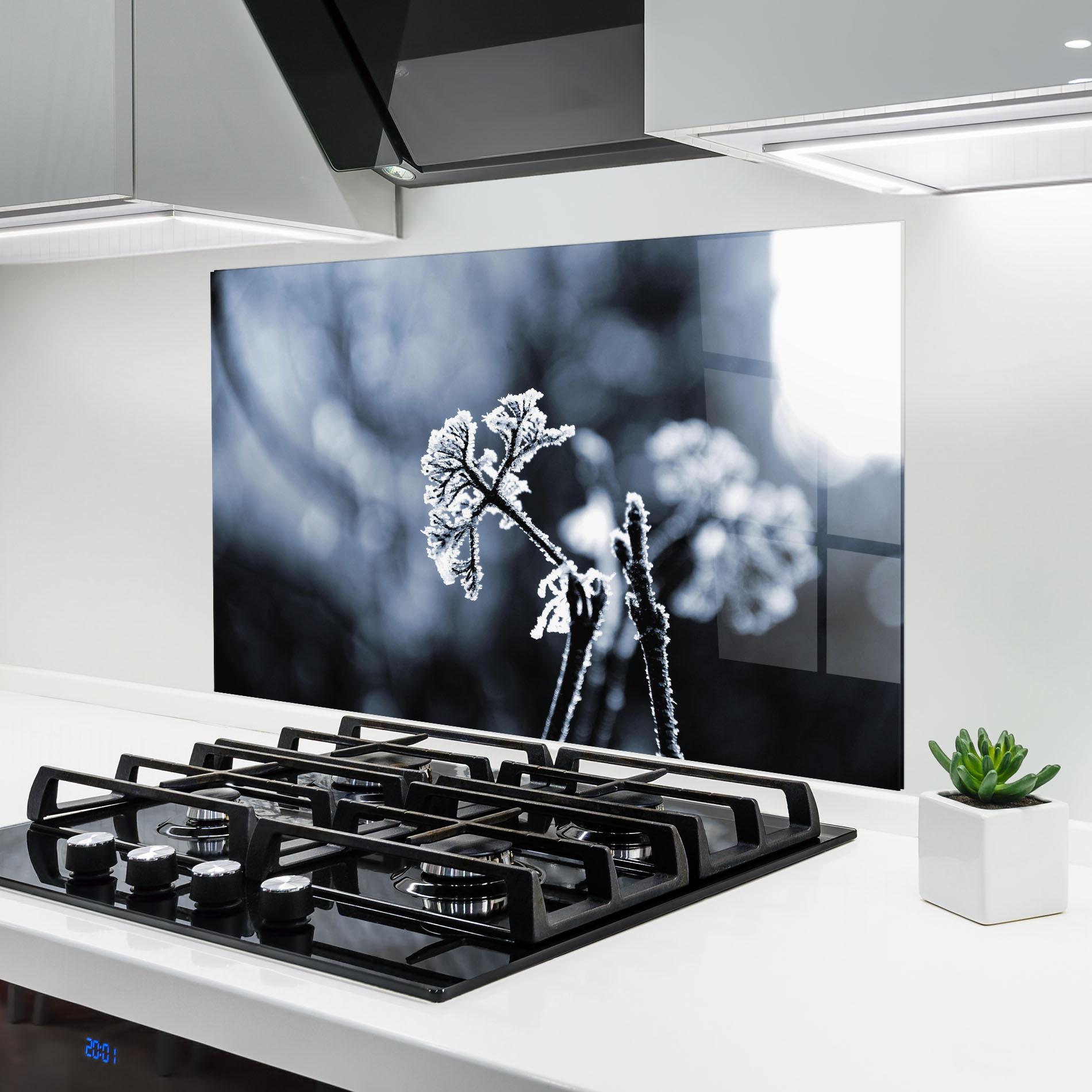 Küchenrückwand Glas Winter Plant mockup 6