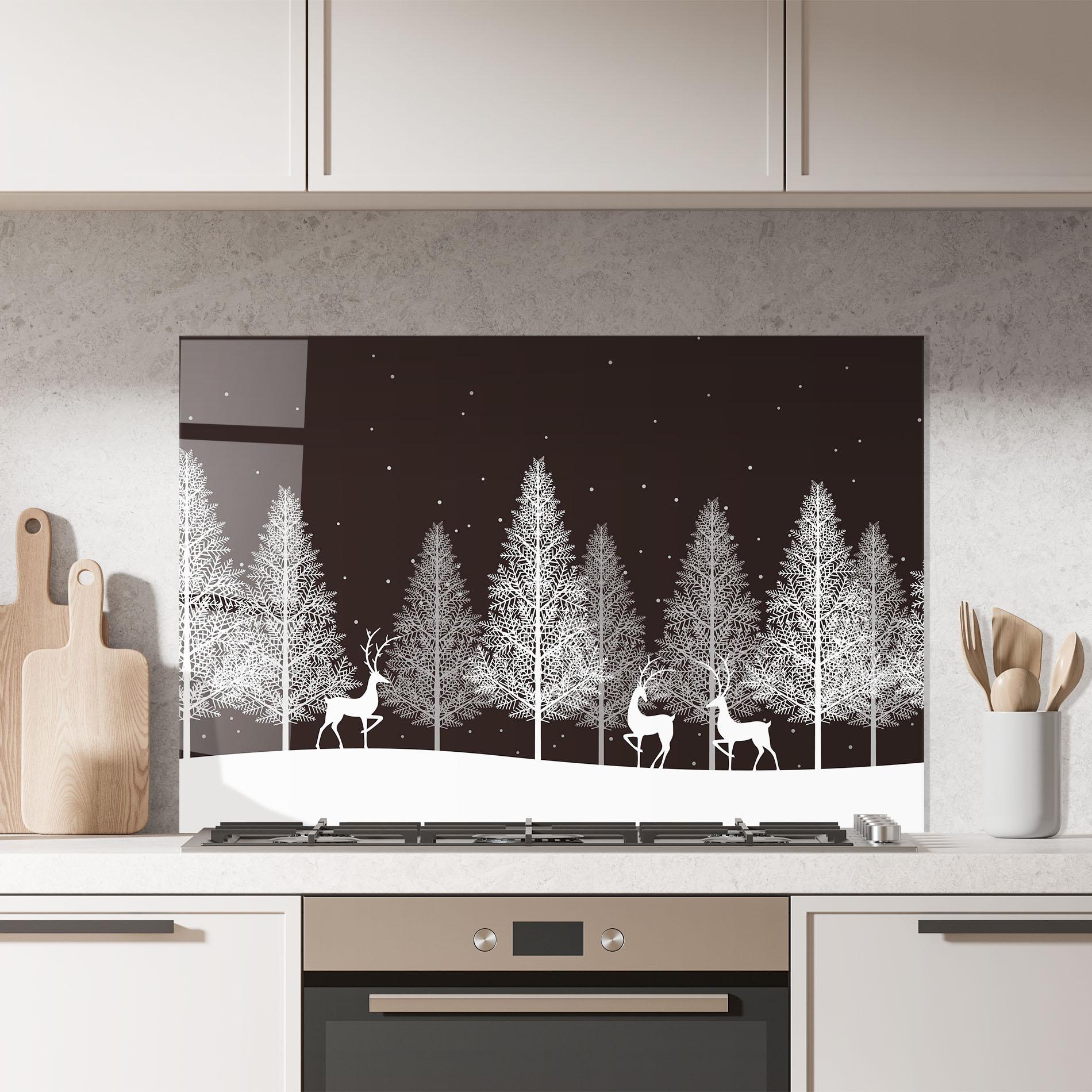 Küchenrückwand Glas Brown Sky Winter mockup 7