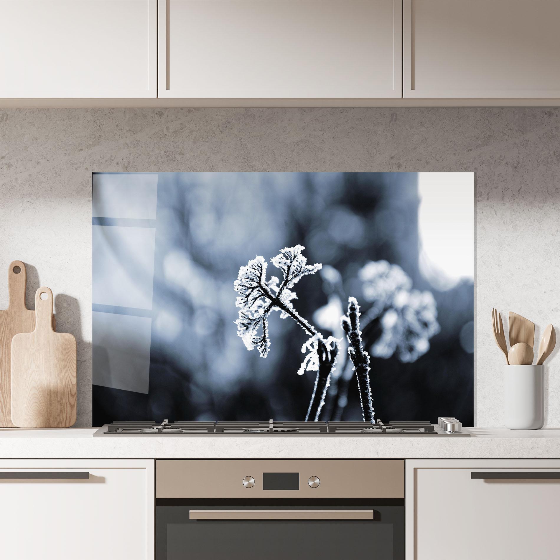 Küchenrückwand Glas Winter Plant mockup 7
