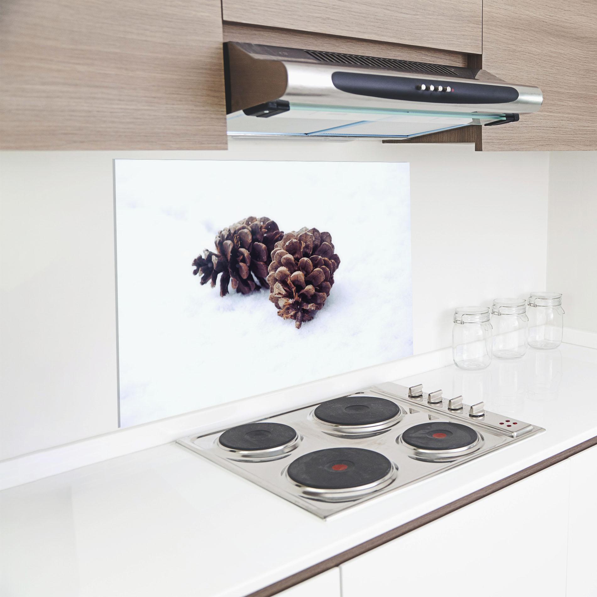 Küchenrückwand Glas Snow Cones mockup 8