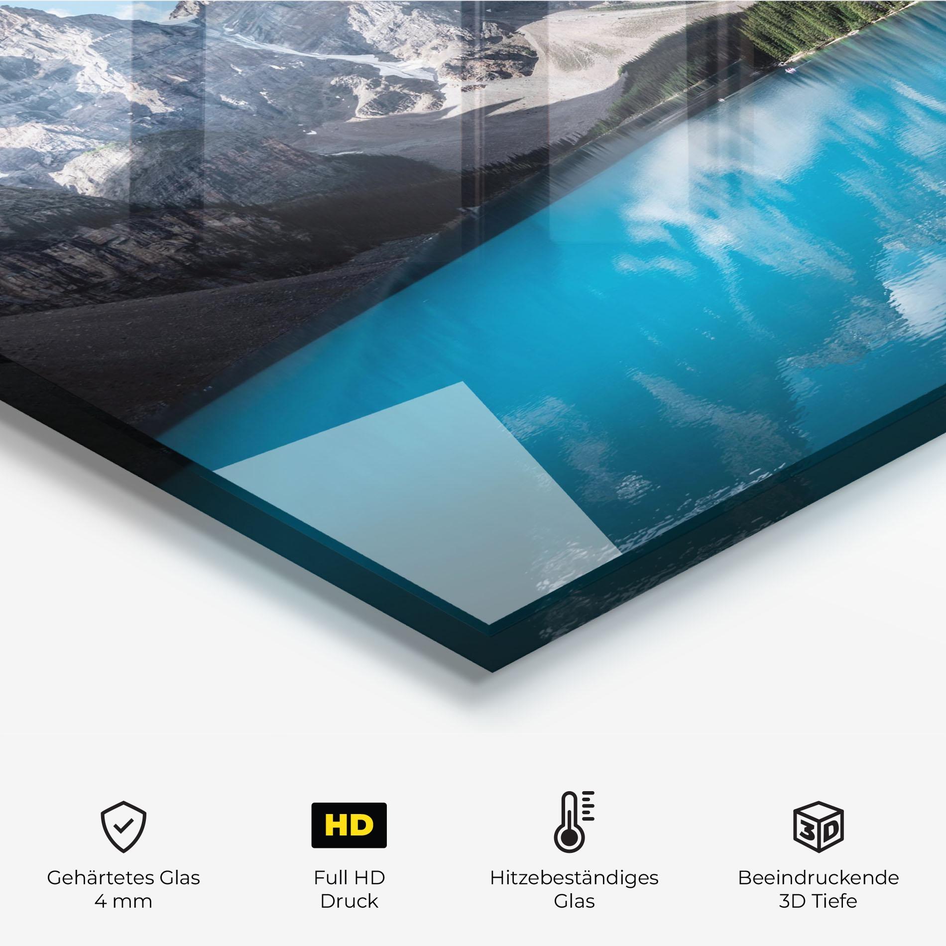 Küchenrückwand Glas Beautiful Lake Canada mockup 2