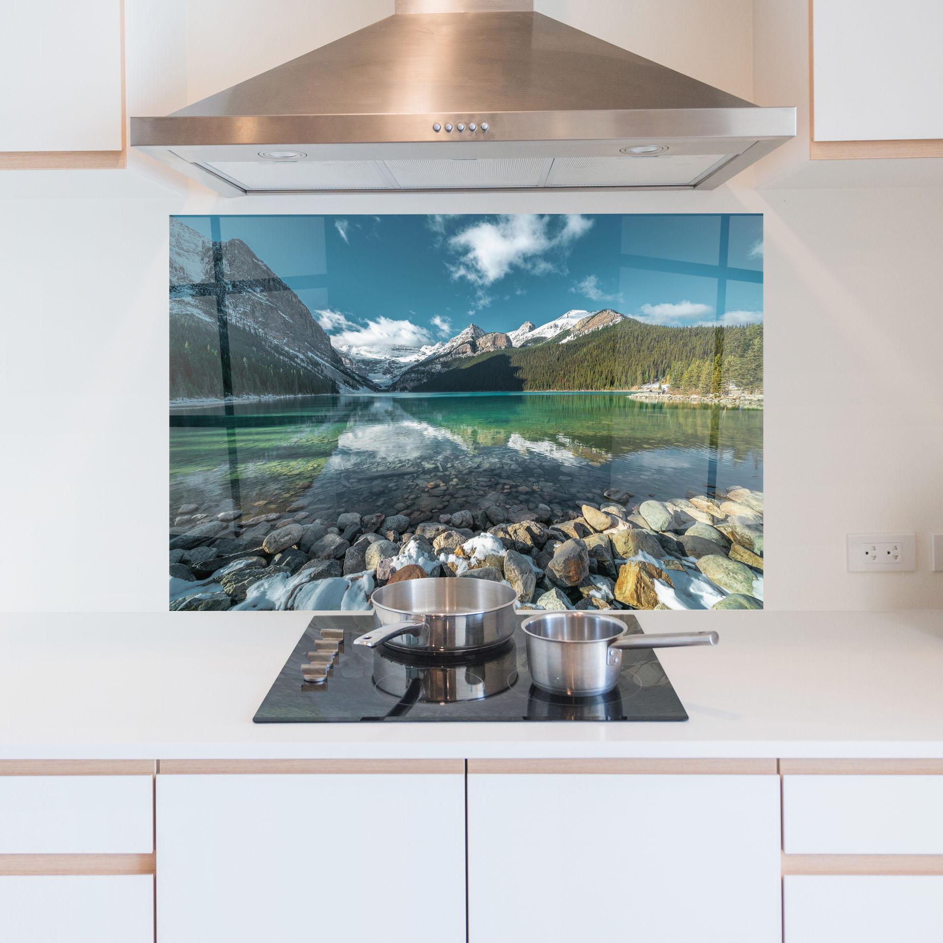 Küchenrückwand Glas Breathtaking View mockup 5