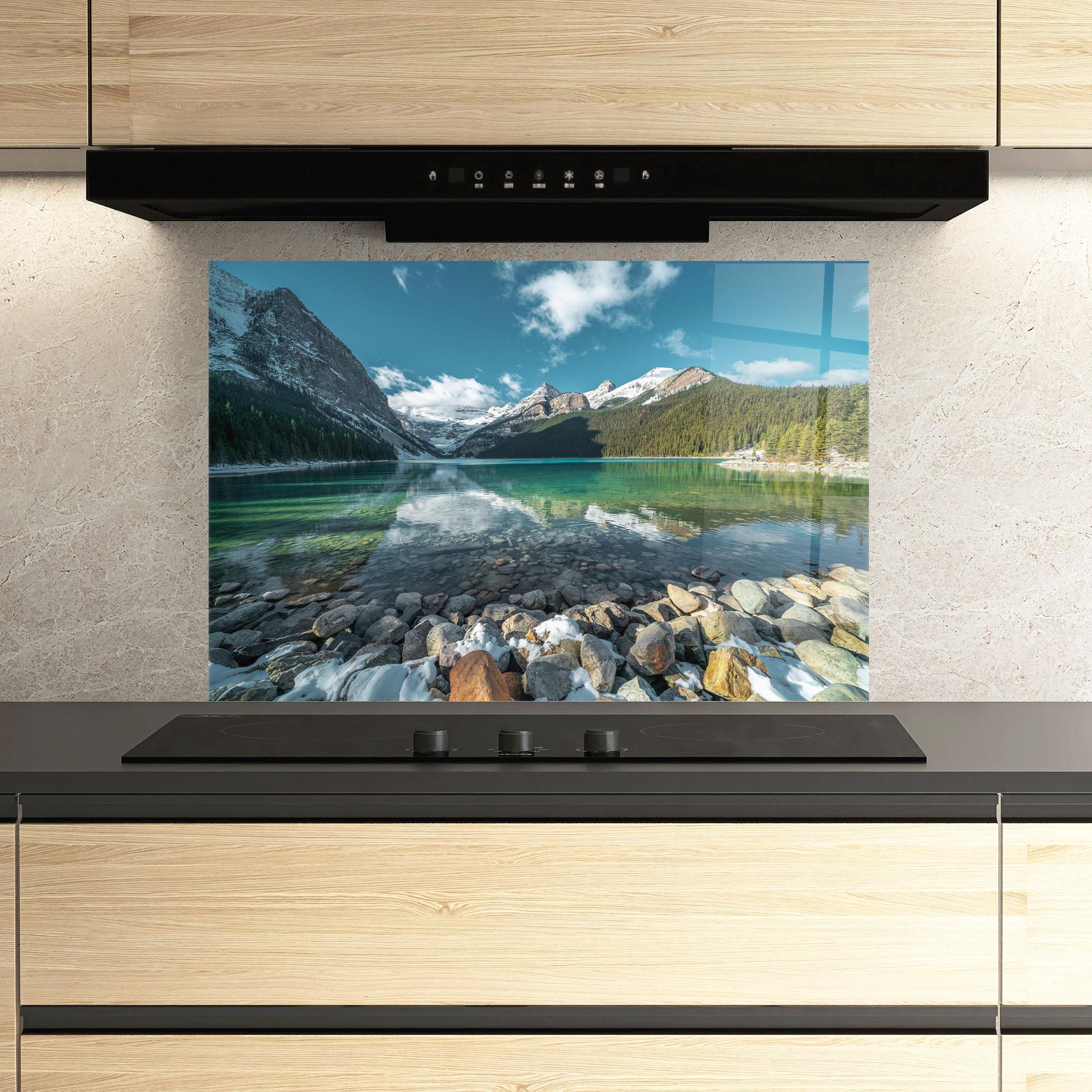 Küchenrückwand Glas Breathtaking View mockup 3