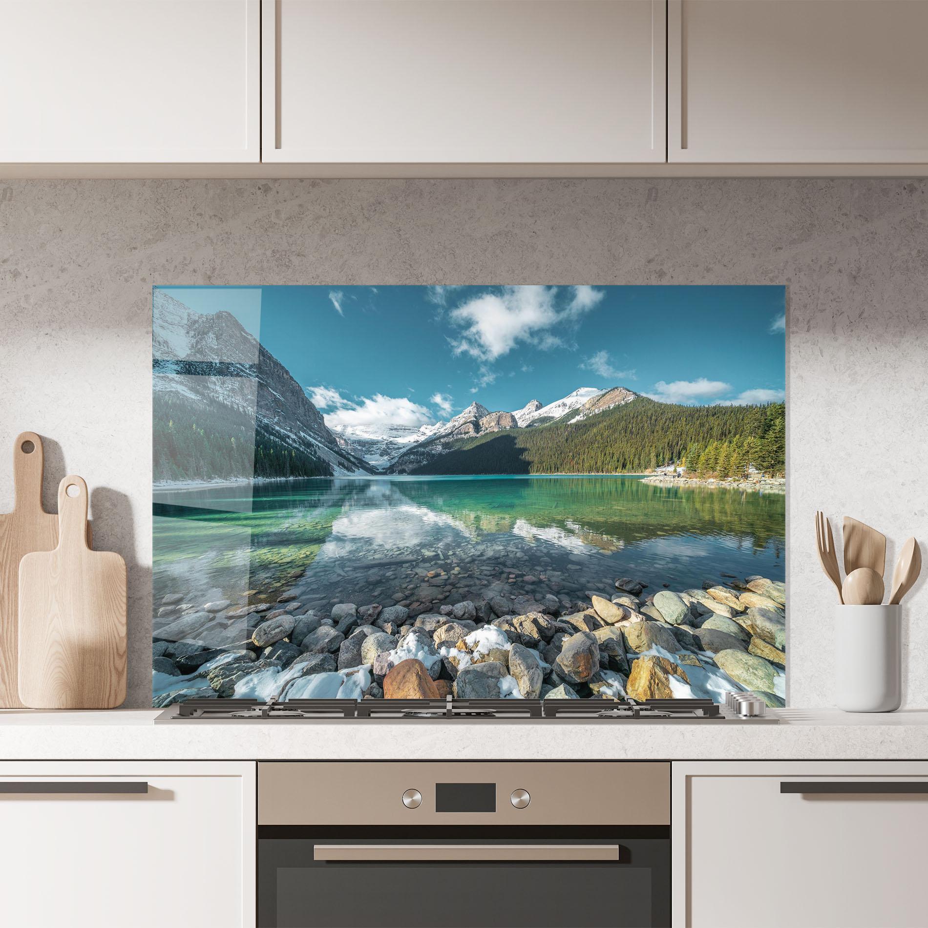 Küchenrückwand Glas Breathtaking View mockup 7