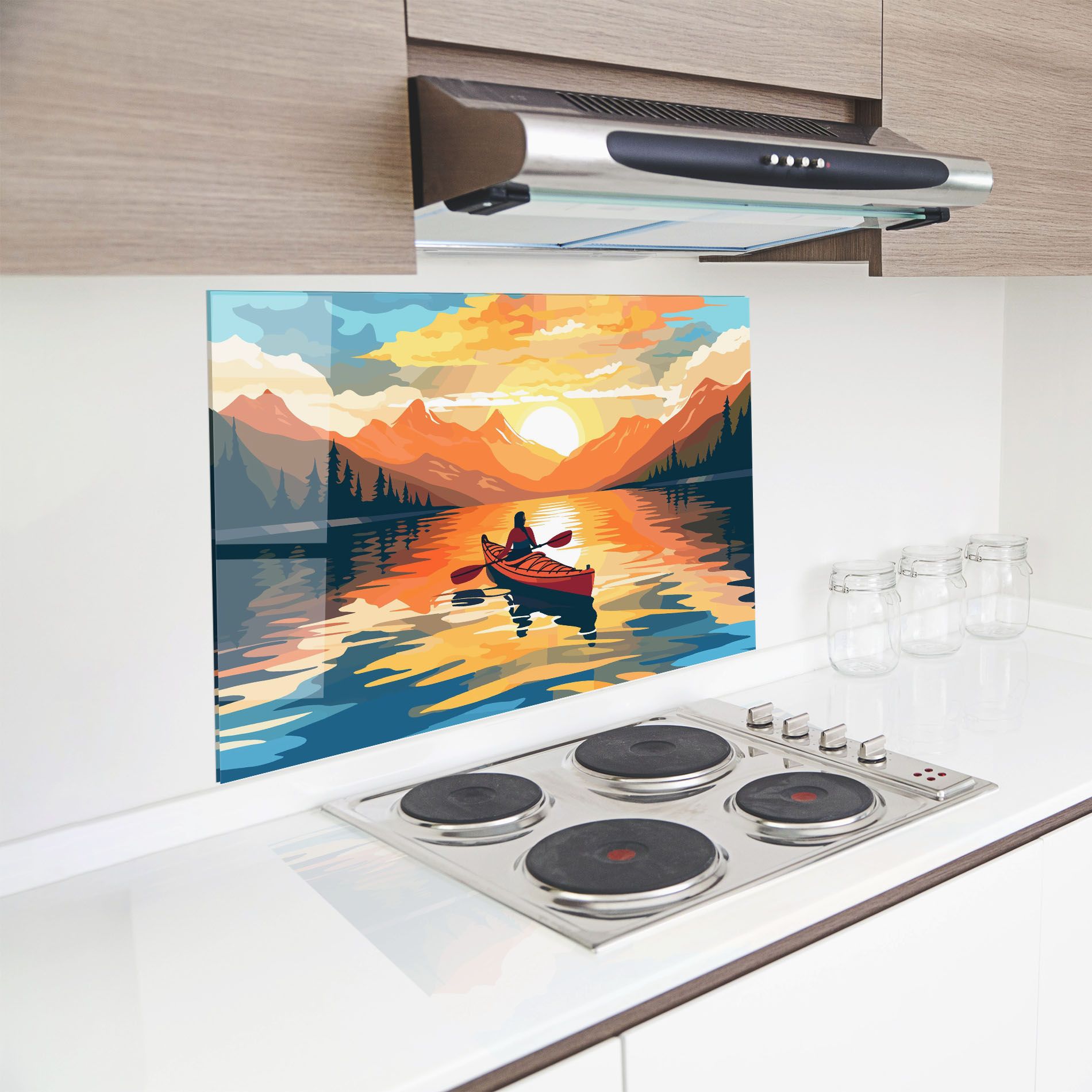 Young_woman_kayaking_in_crystal_lake_illustration_6 mockup 8