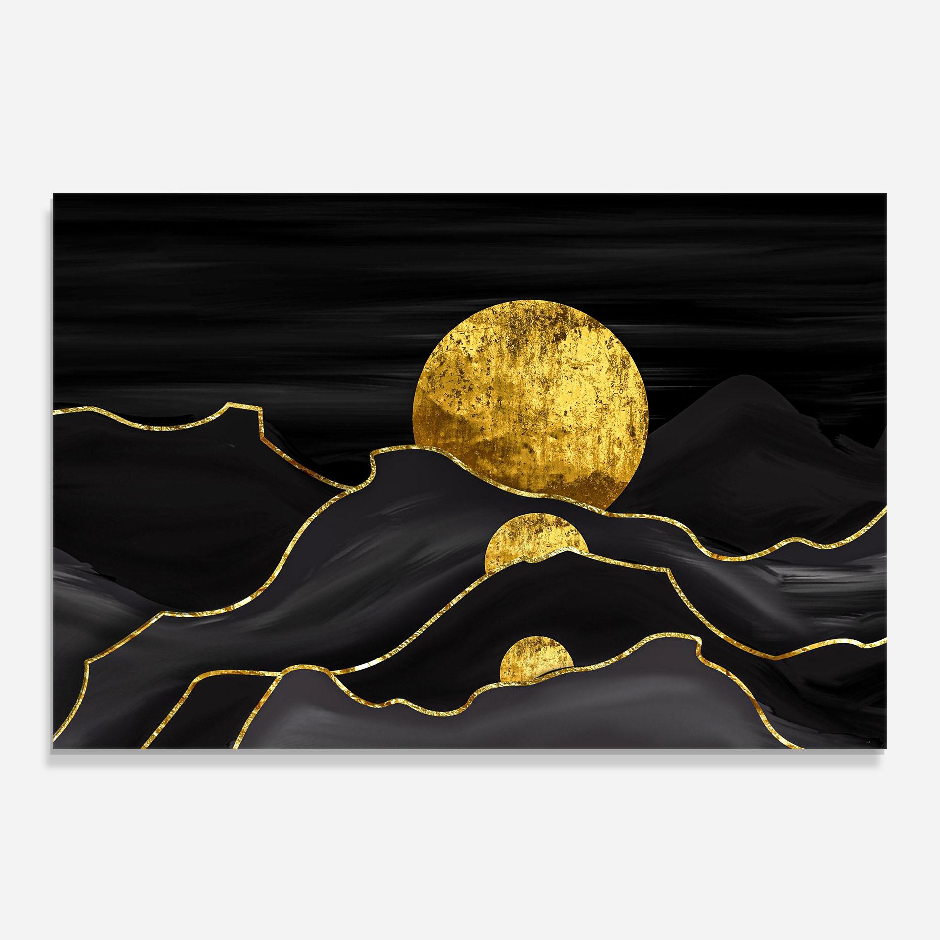 Küchenrückwand Glas Black Moutains mockup 0