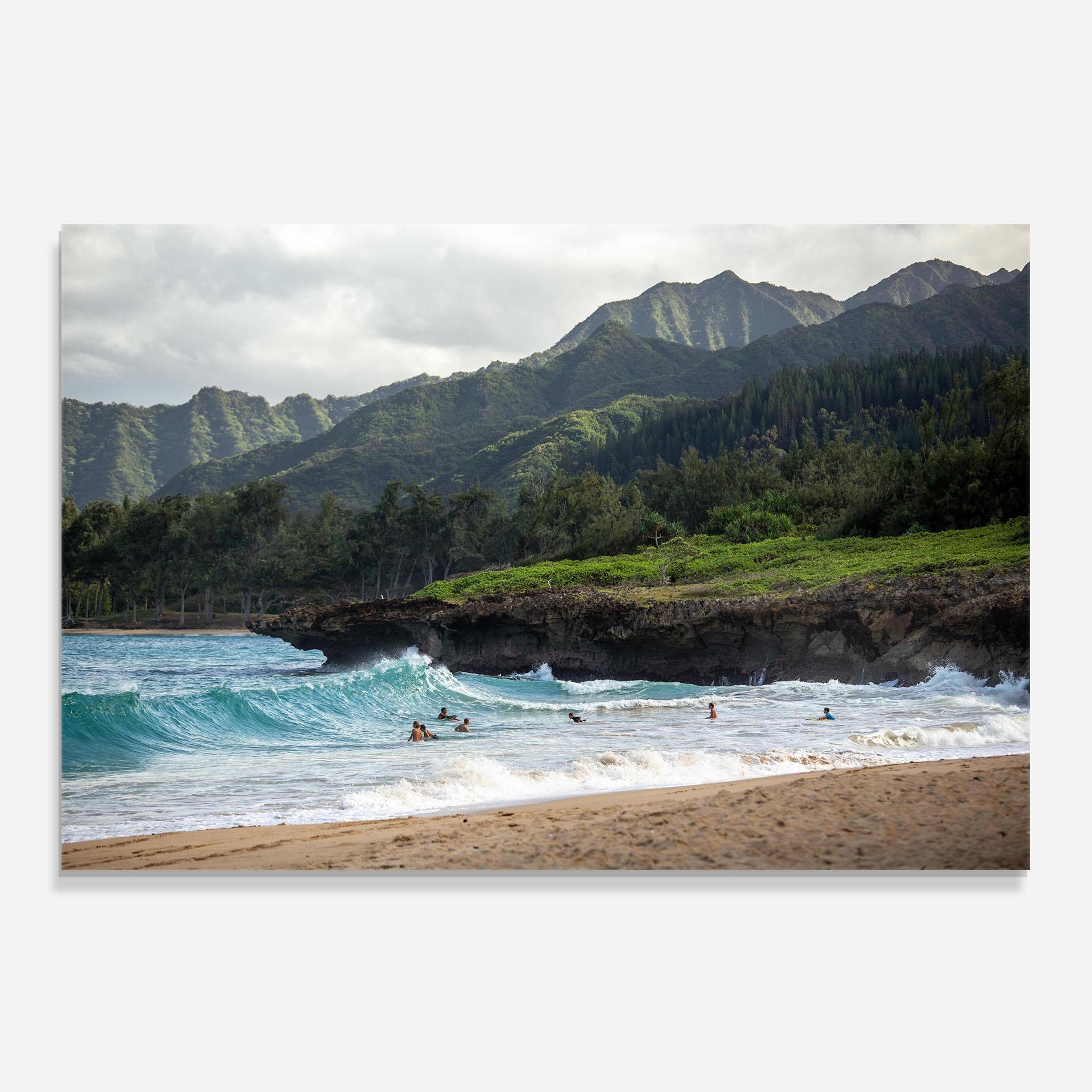 Küchenrückwand Glas Fun Waves mockup 0