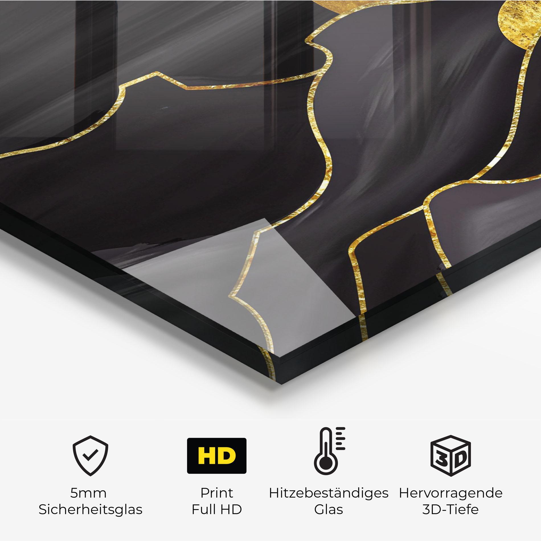 Küchenrückwand Glas Black Moutains mockup 2