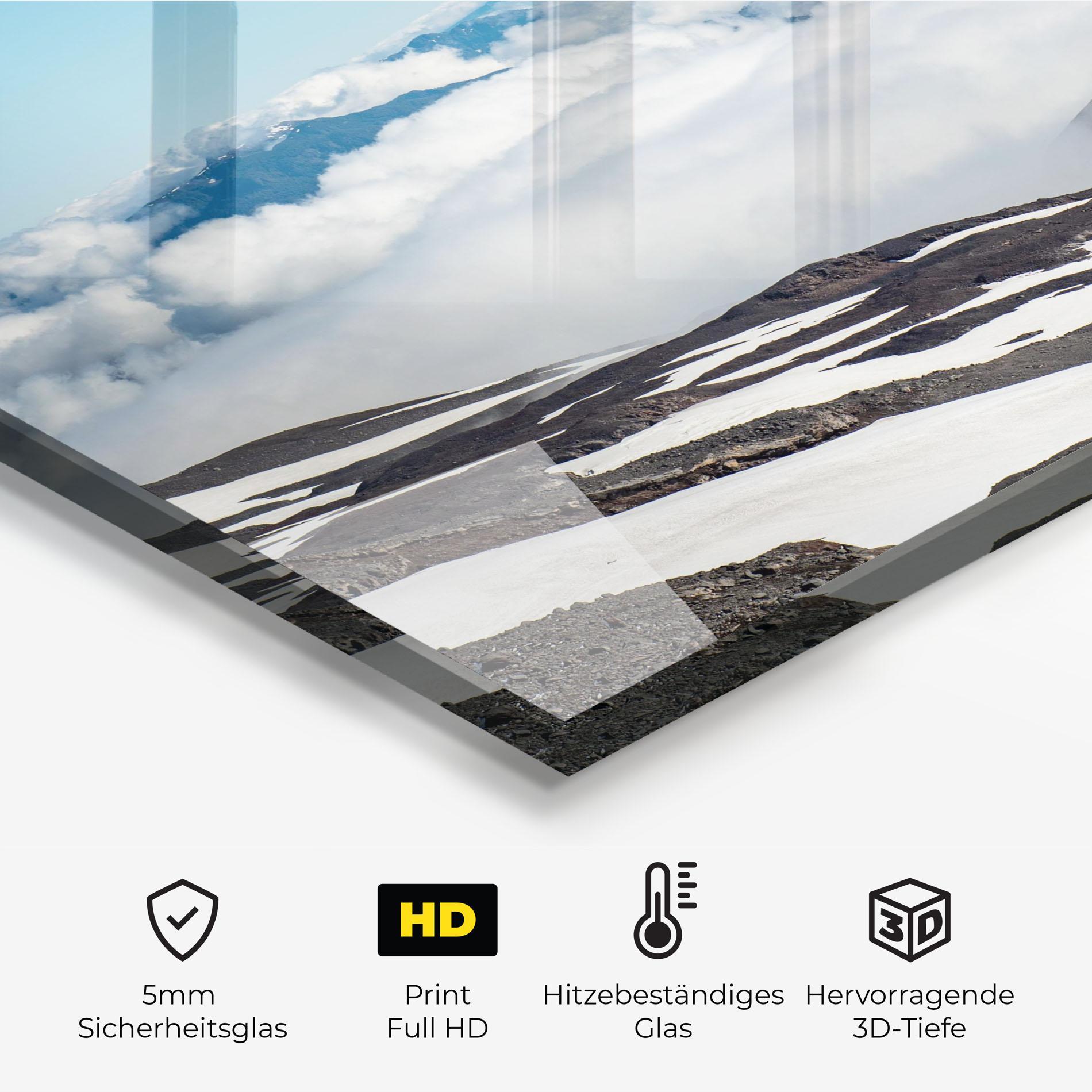 Küchenrückwand Glas Cloudy High View mockup 2